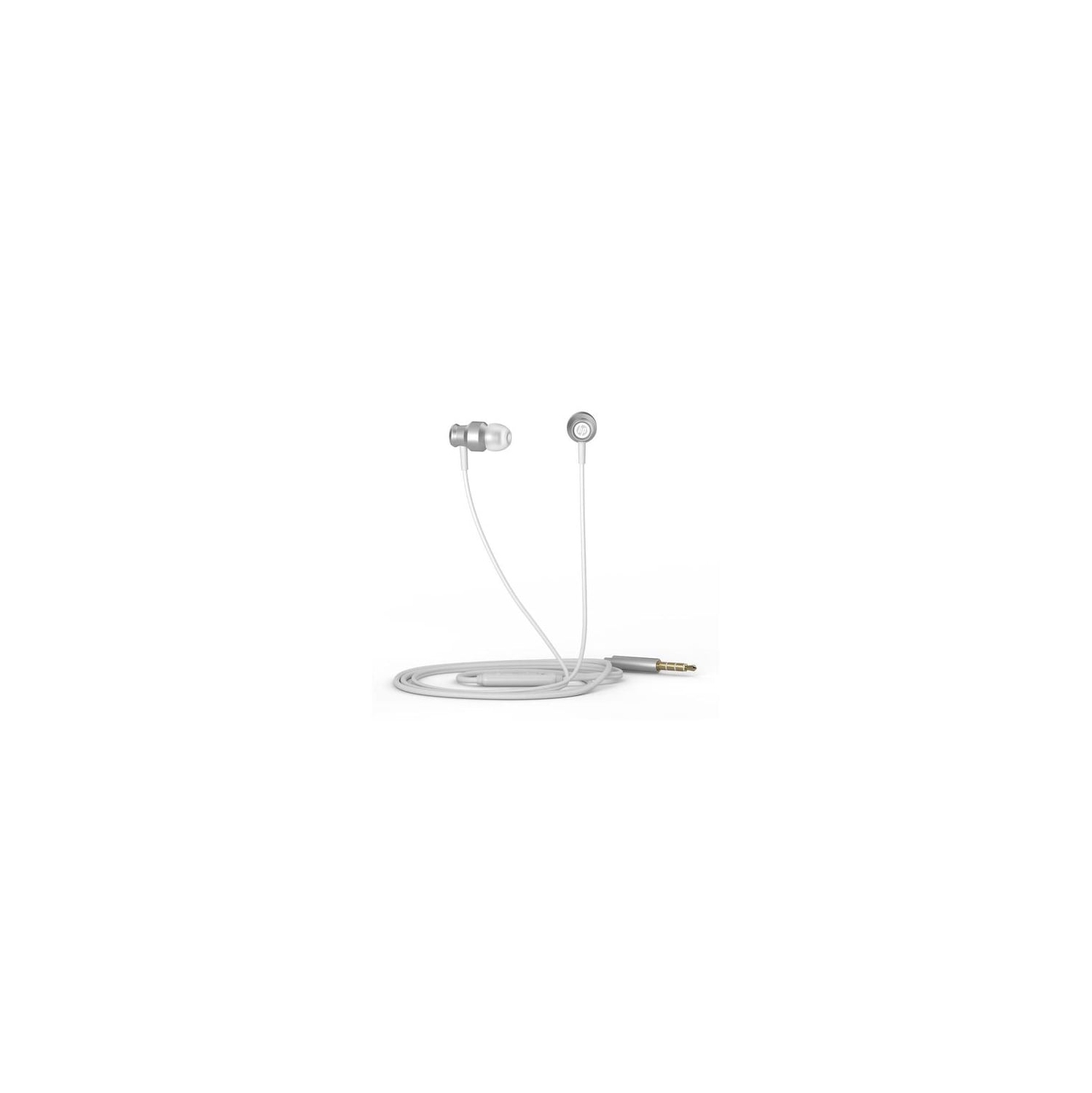 HP - In-Ear Stereo Headset with Volume Control and Microphone, Silver
