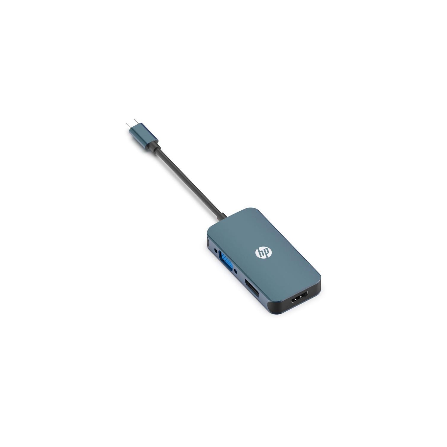 HP – Adaptateur USB C 3.1 mâle vers HDMI, VGA et DisplayPort, HDMI 4k, DP 4k, VGA 1080p, noir
