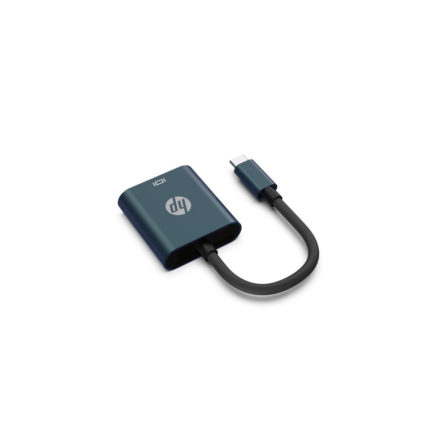 HP USB C 3.1 Male to VGA 1080P Adapter, Black