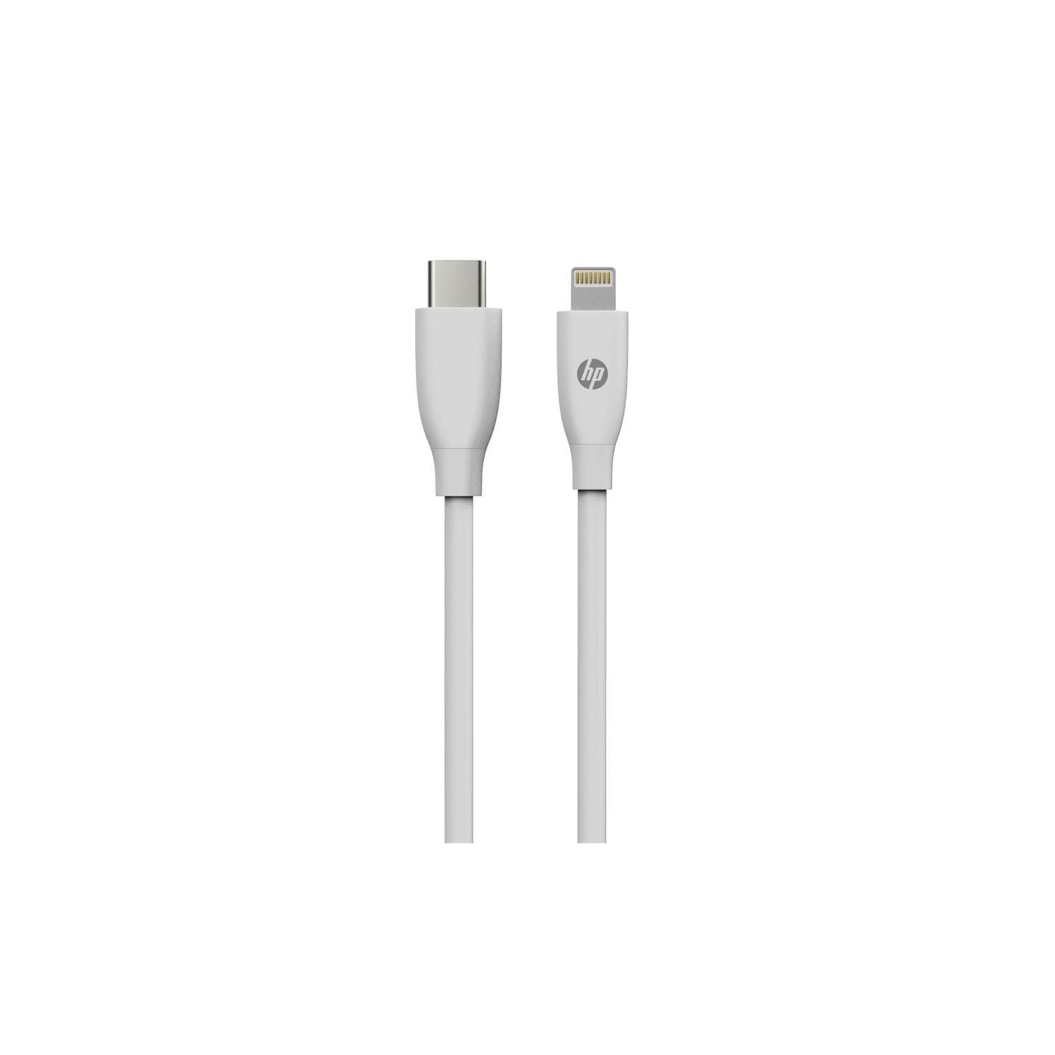 HP - USB C to Lightning Cable, Charge and Sync, 1 Meter Length, White