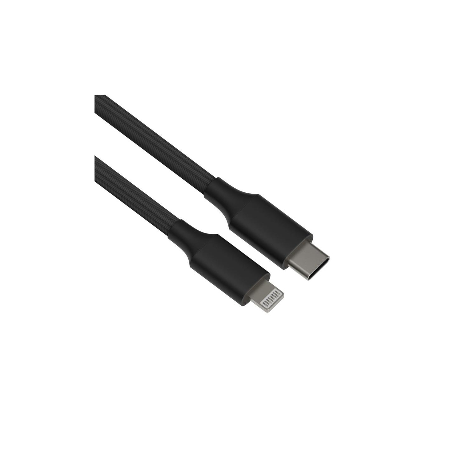HP - USB C to Lightning Cable, Charge and Sync, Aluminum Alloy, 2 Meter Length, Black