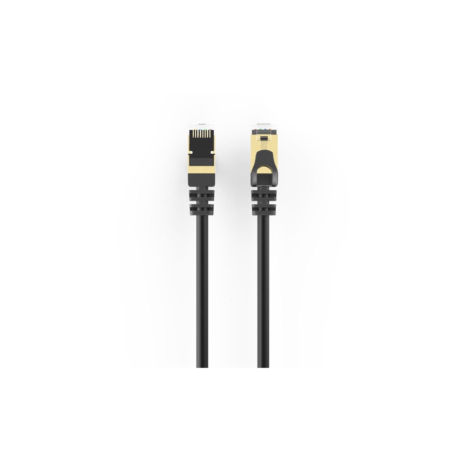 HP - Câble Réseau Ethernet Cat7 F/FTP, 600MHz, 10Gbps, RJ45, Longeur 1 Mètre, Noir