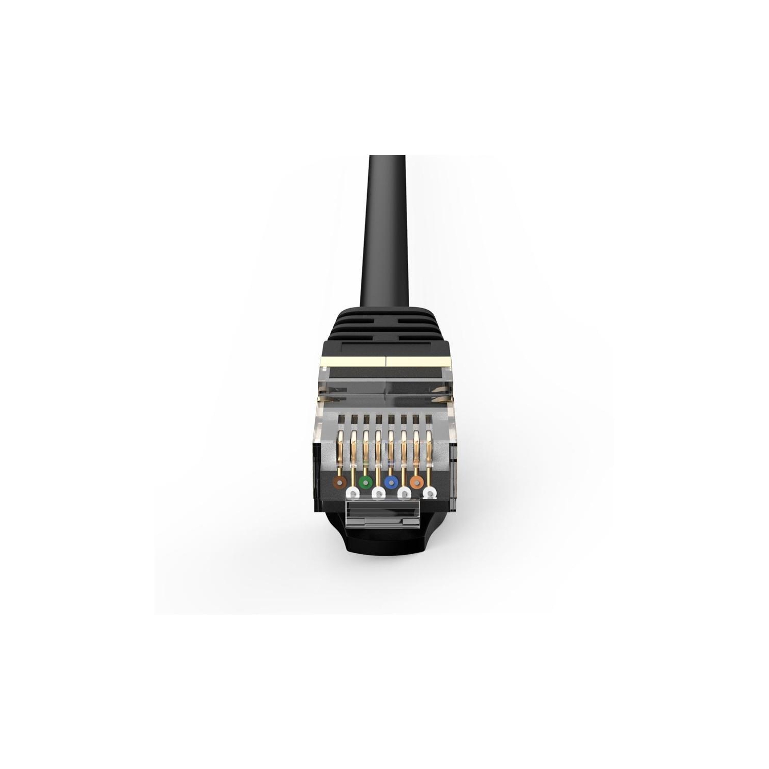 HP - Câble Réseau Ethernet Cat7 F/FTP, 600MHz, 10Gbps, RJ45, Longeur 1 Mètre, Noir