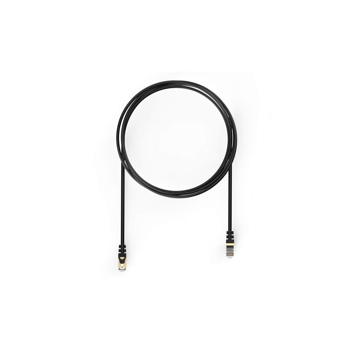 HP - Câble Réseau Ethernet Cat7 F/FTP, 600MHz, 10Gbps, RJ45, Longeur 1 Mètre, Noir