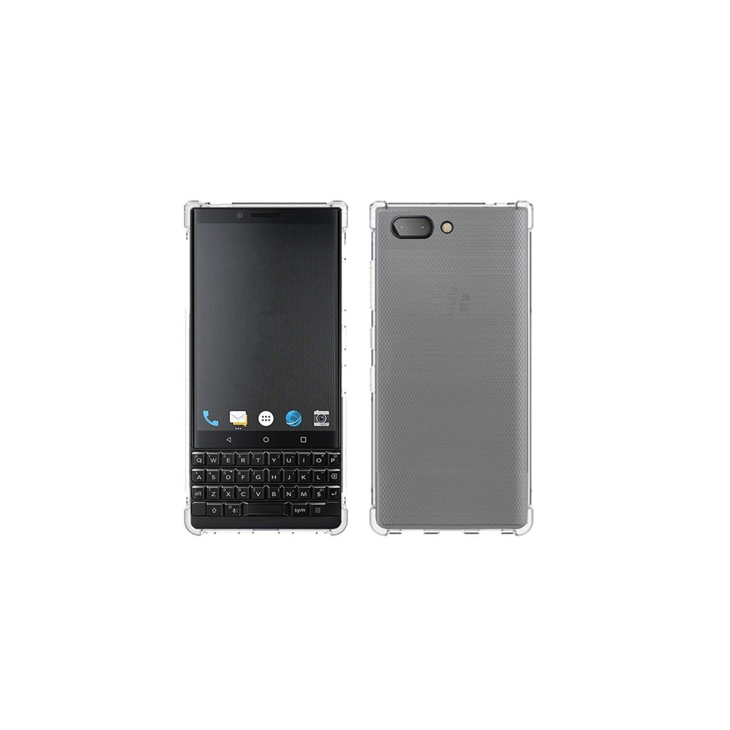 【CSmart】 Ultra Thin Soft TPU Silicone Jelly Bumper Back Cover Case for Blackberry KeyTwo Key Two Key2, Clear