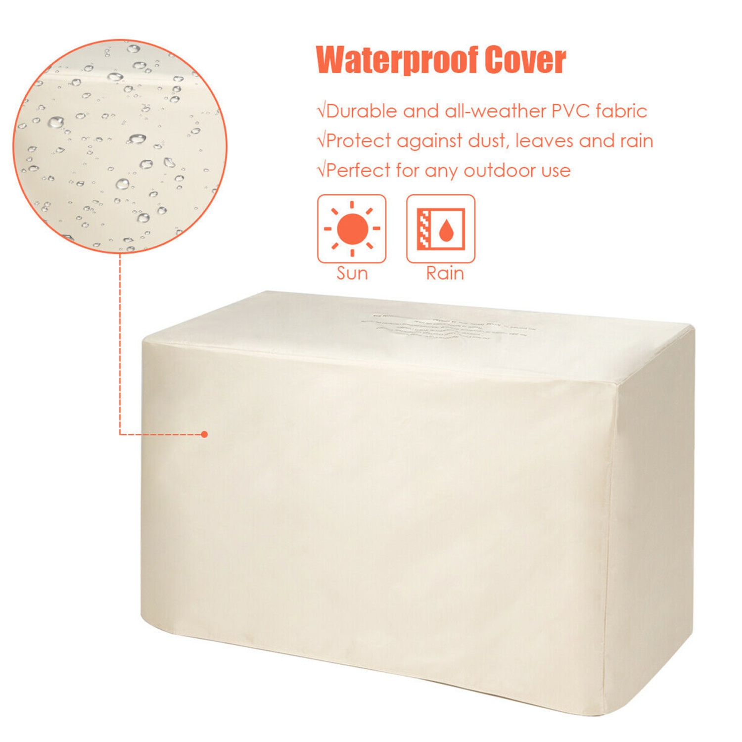 Gymax 42'' Rectangular Propane Gas Fire Pit 60,000 Btu Heater Outdoor Table W/ Cover