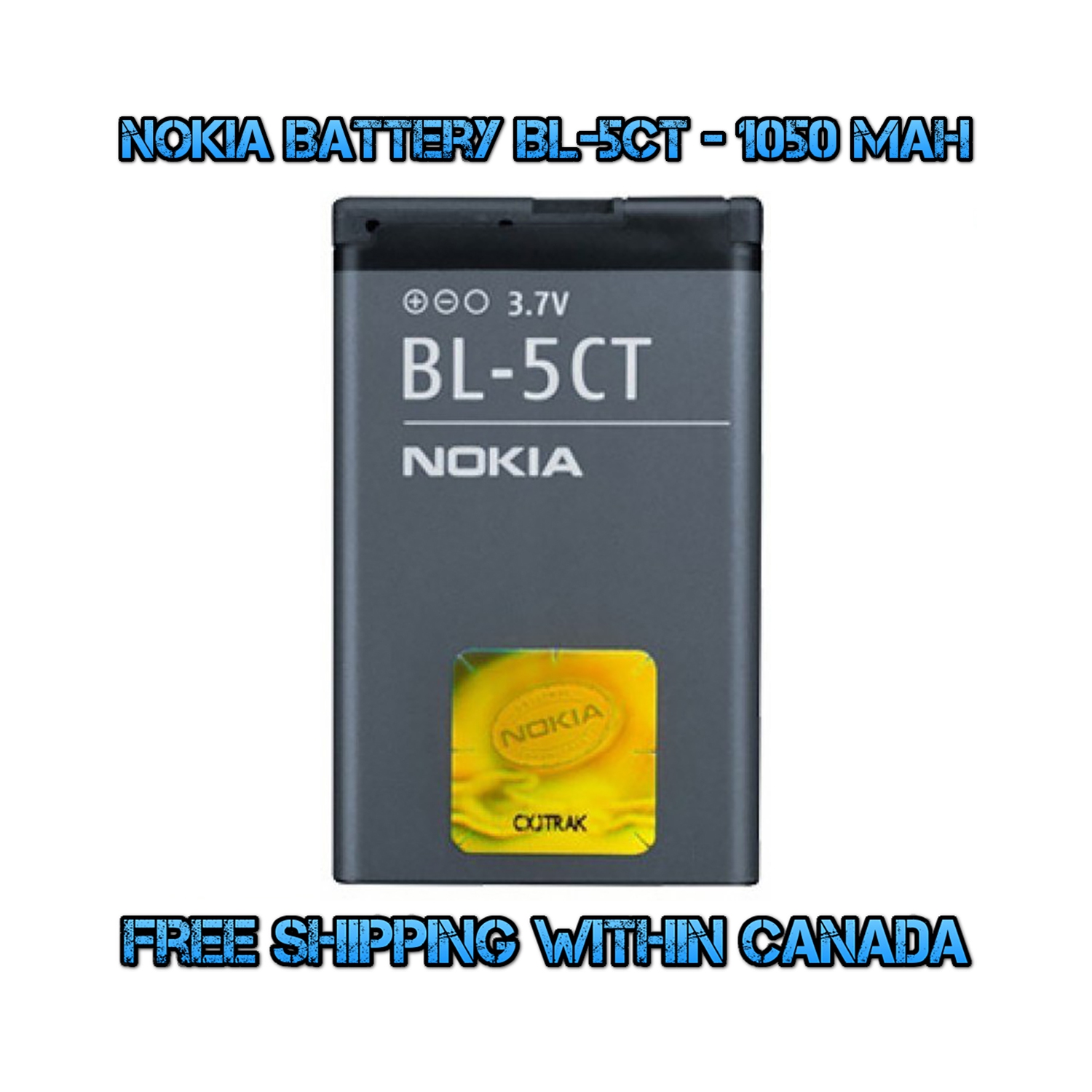 New OEM Replacement Battery Model BL-5CT 1050 mAh for Nokia C3 X3 3720 5220 5310 6730 7510 - (FREE SHIPPING)