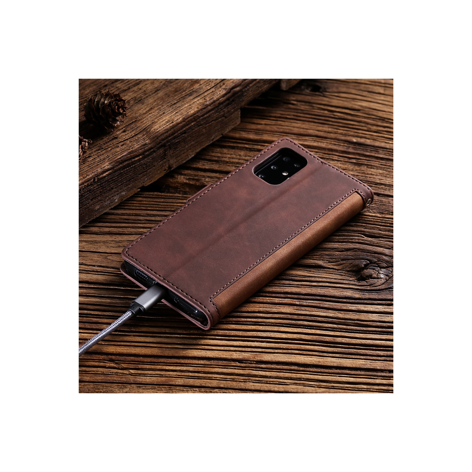 Luxury Retro Leather Magnetic Wallet Case Card Holder Stand Phone Cover Coque For Samsung Note 20