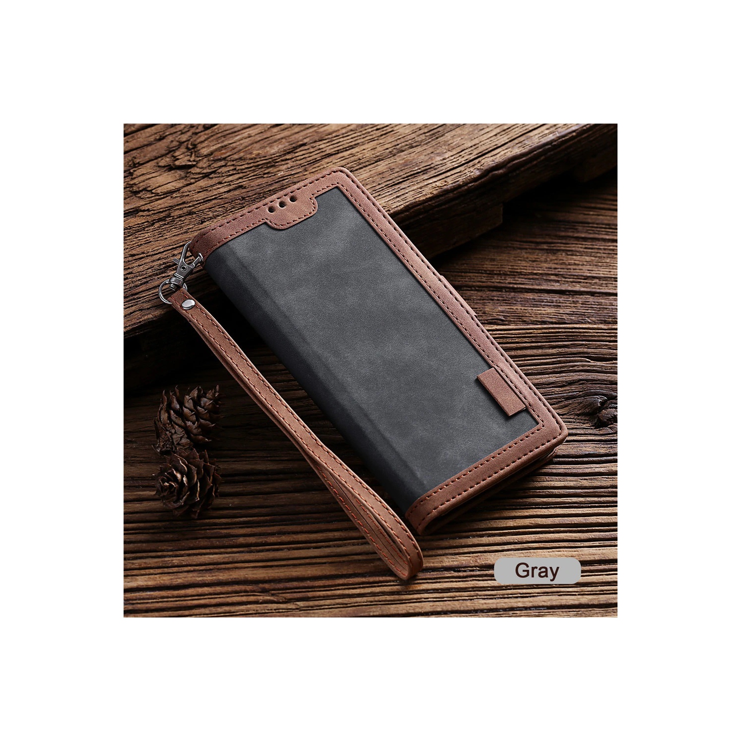 Étui à rabat en cuir vintage pour iPhone avec emplacements pour cartes, béquille et fermeture magnétique Pour Samsung Note 10 PLUS