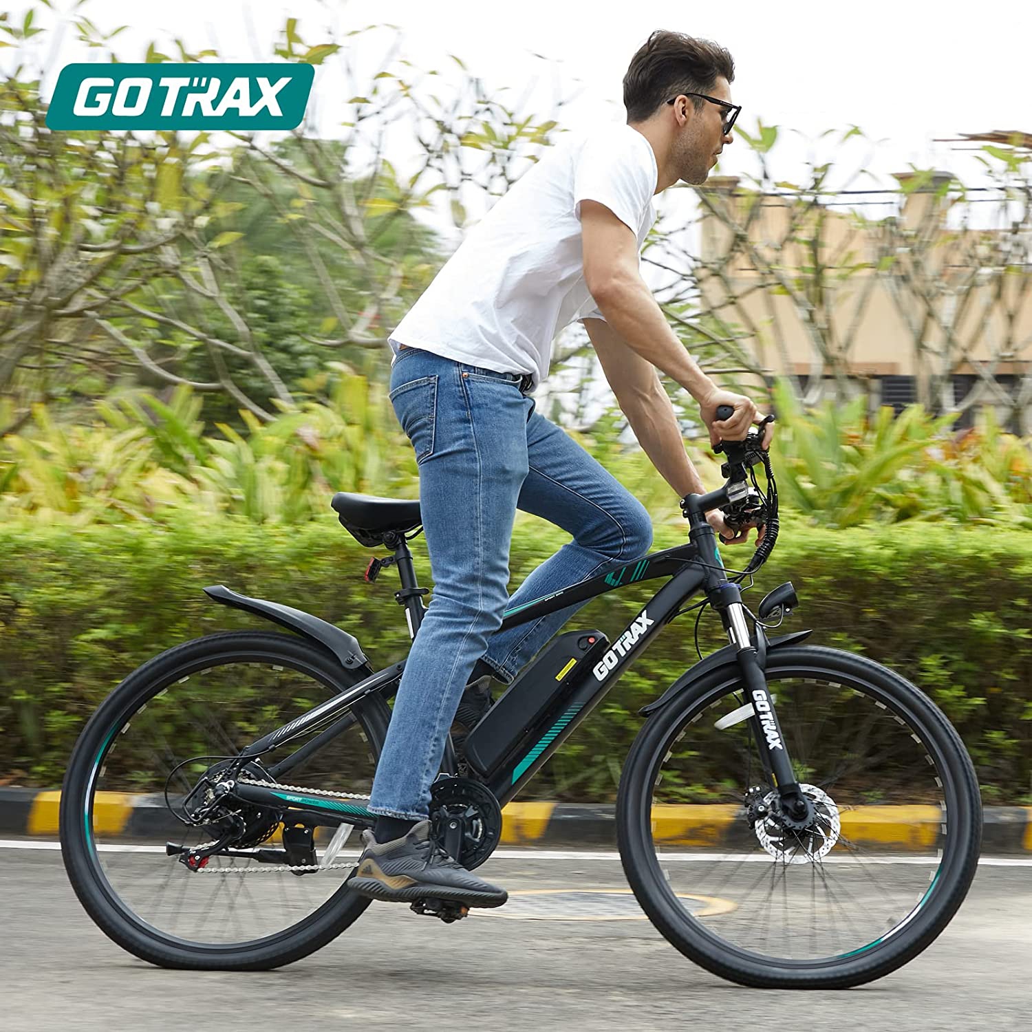GOTRAX EBE3 27.5inch Electric Bike with 48V 10Ah Removable Lithium-Ion Battery, 500W Powerful Motor, Shimano Professional 7 Speed Gears, Alloy Frame
