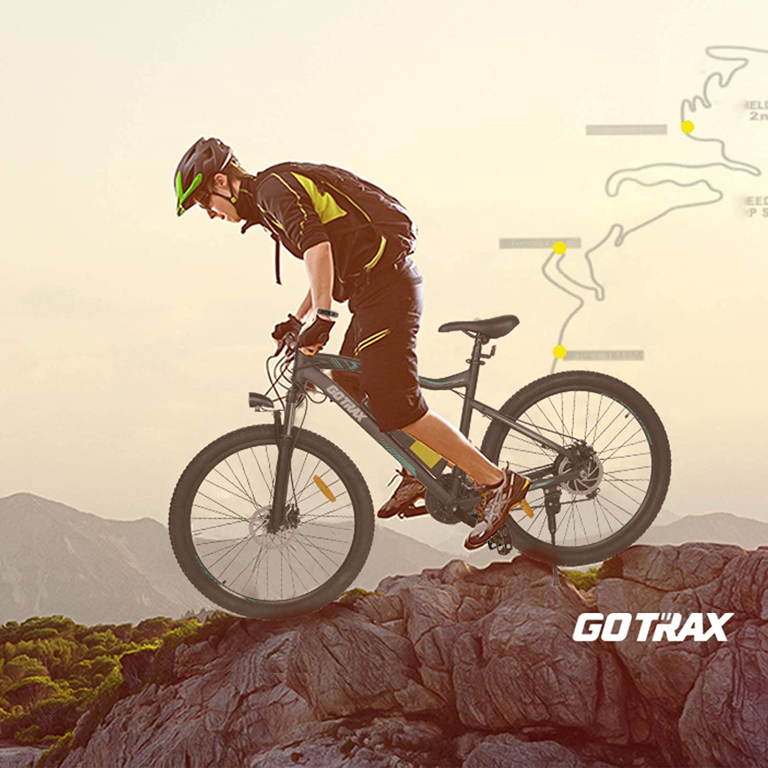 GOTRAX EBE3 27.5inch Electric Bike with 48V 10Ah Removable Lithium-Ion Battery, 500W Powerful Motor, Shimano Professional 7 Speed Gears, Alloy Frame
