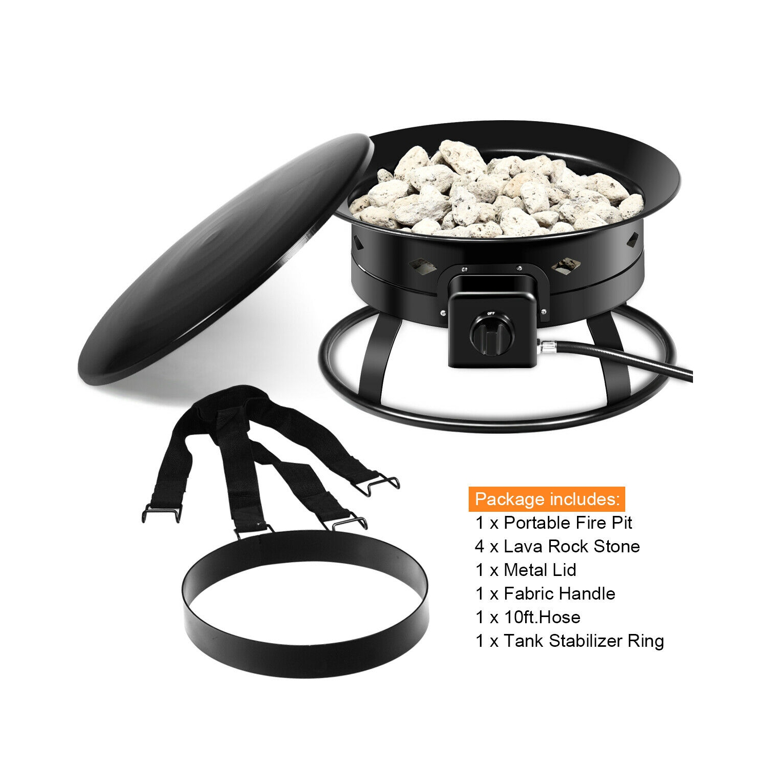 Brasero portable au propane Costway – 58&nbsp;000 BTU