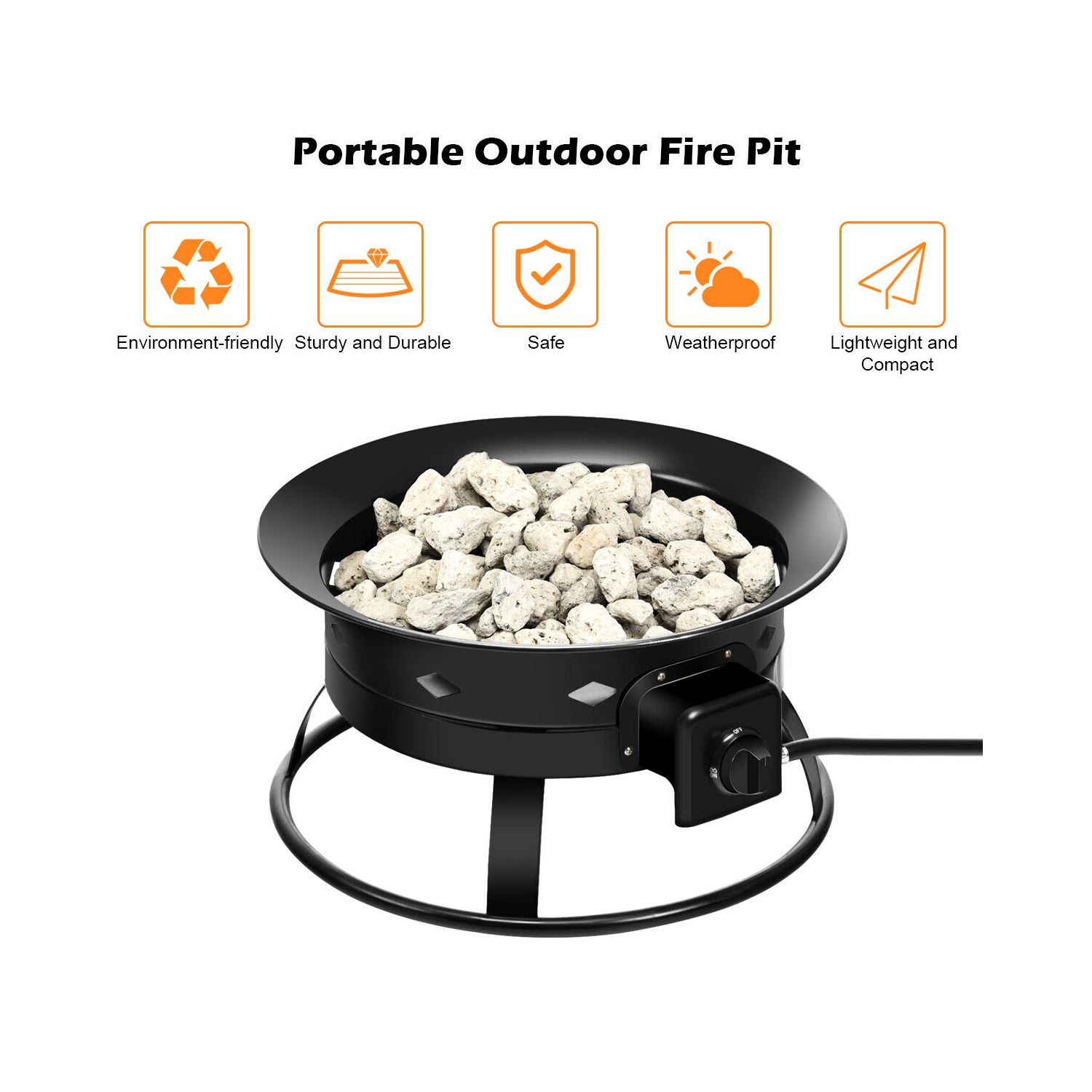Brasero portable au propane Costway – 58&nbsp;000 BTU