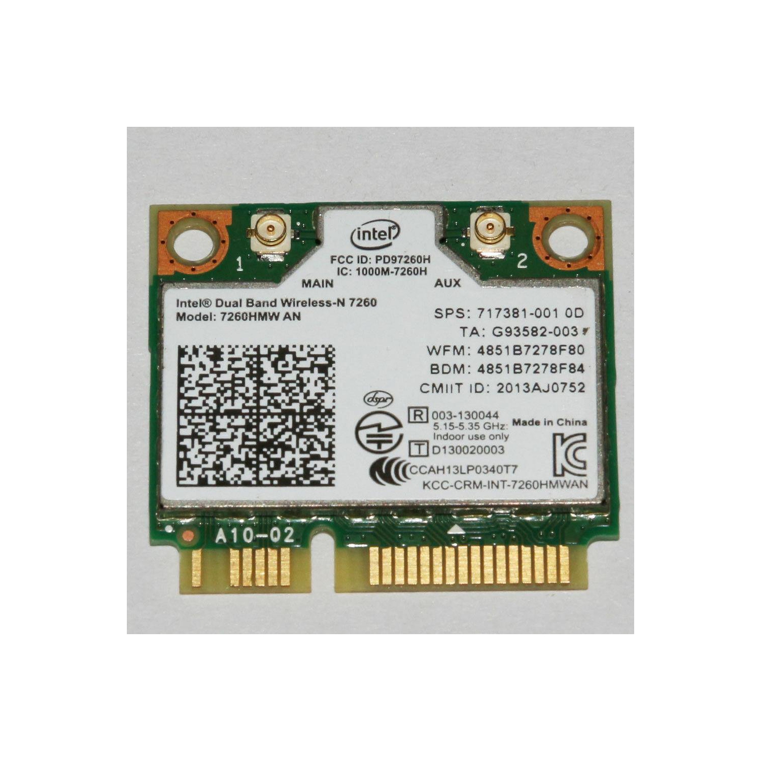 Acer Intel Wireless Wifi WLAN + BT 4.0 Card 7260HMW - High-Performance Internal Network Adapter
