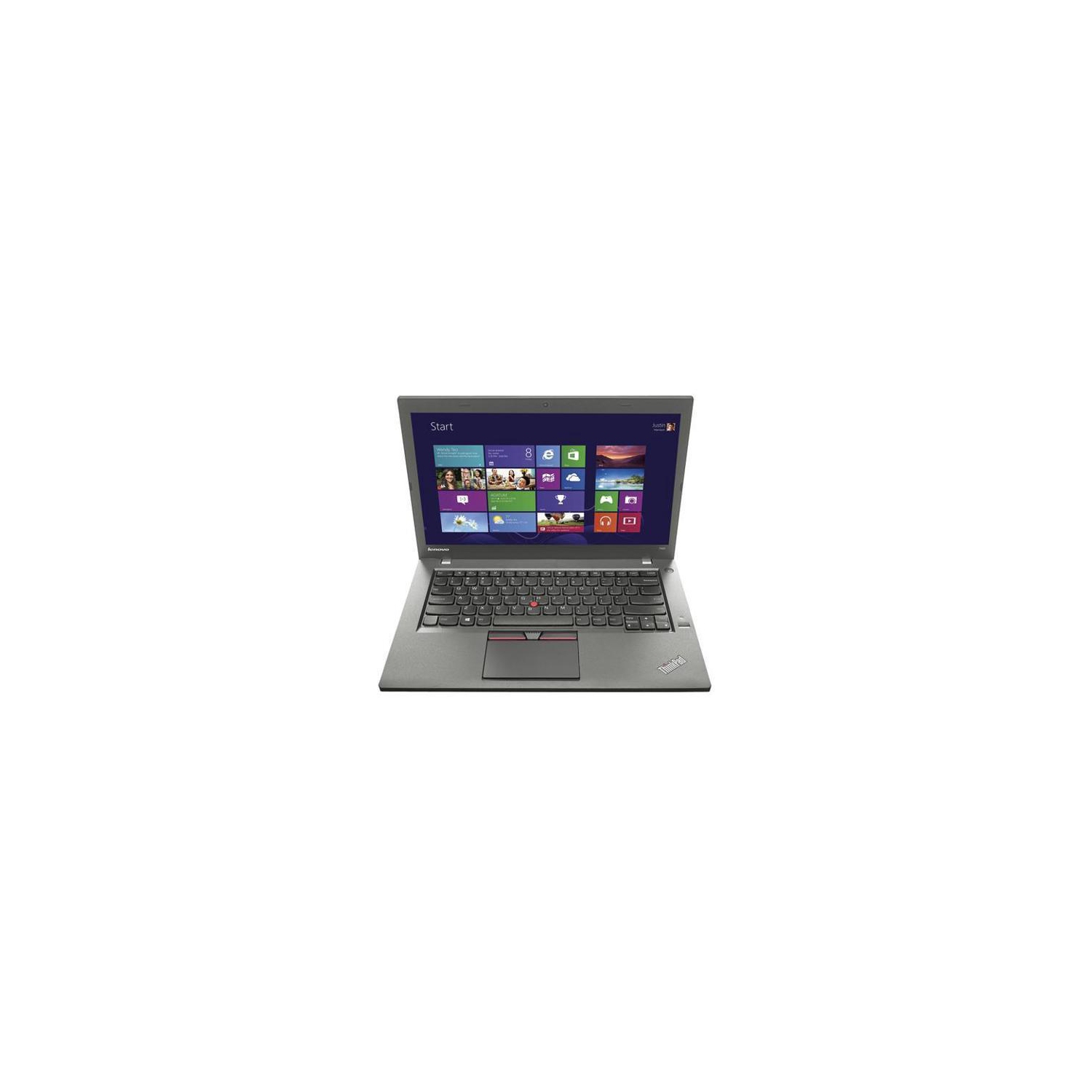 Lenovo ThinkPad T450 14" Laptop - Intel Core i5-5300U, 8GB RAM, 256GB SSD, WiFi - Windows 10 Professional - Refurbished