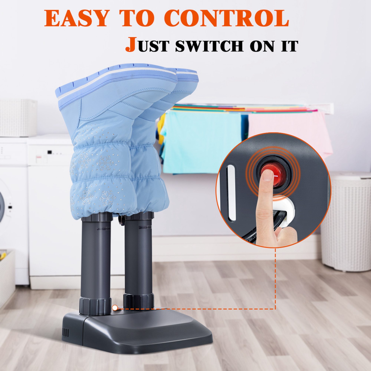 Costway Electric Shoe Dryer Mighty Boot Warmer Glove Dryer Prevent Odor Mold & Bacteria