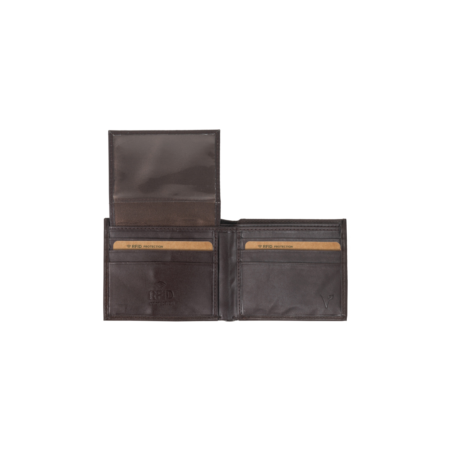 CHAMPS Vegan Leather RFID Wallet, Brown