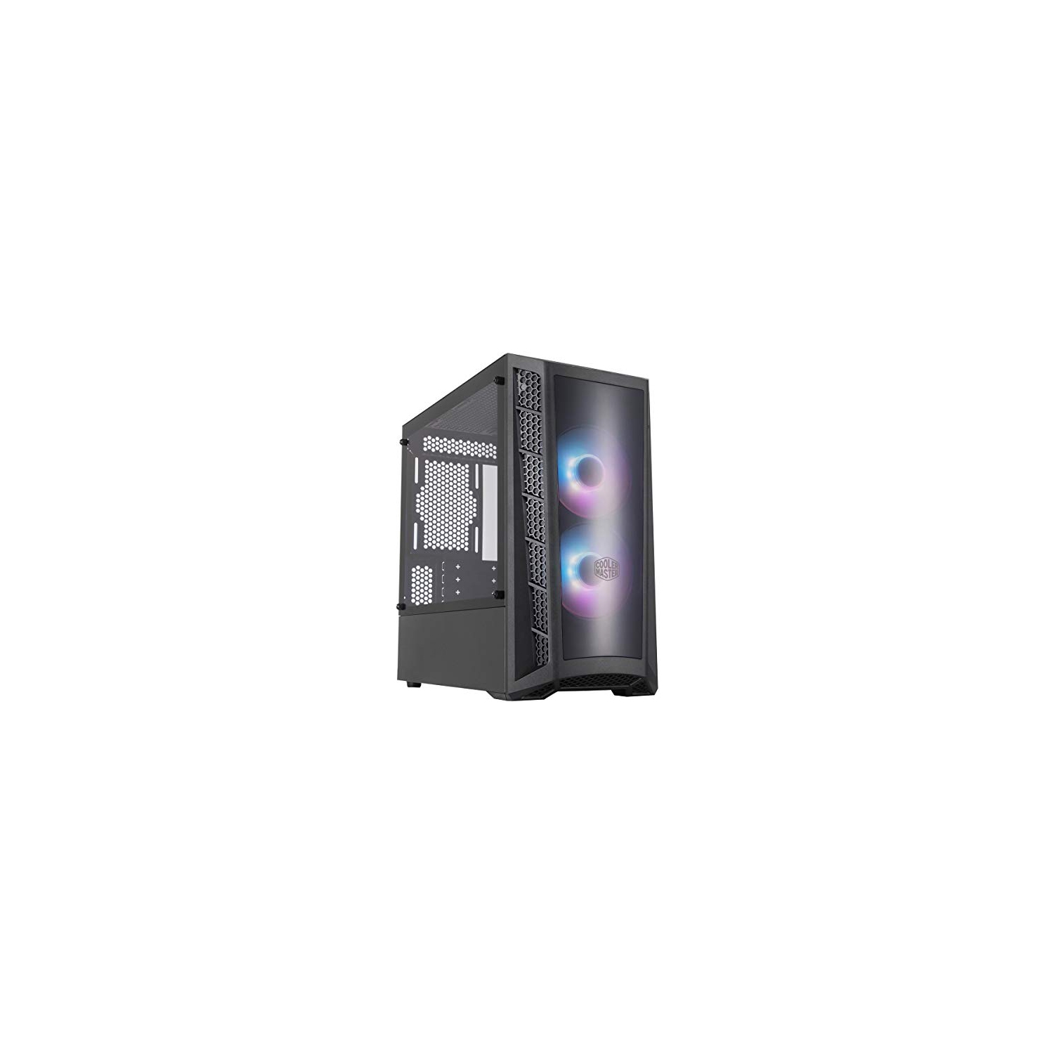 Cooler Master MasterBox MCB-B320L-KGNN-S02 Micro-ATX with Dual ARGB Fans, DarkMirror Front Panel, Mesh Front Intake Vents, ...