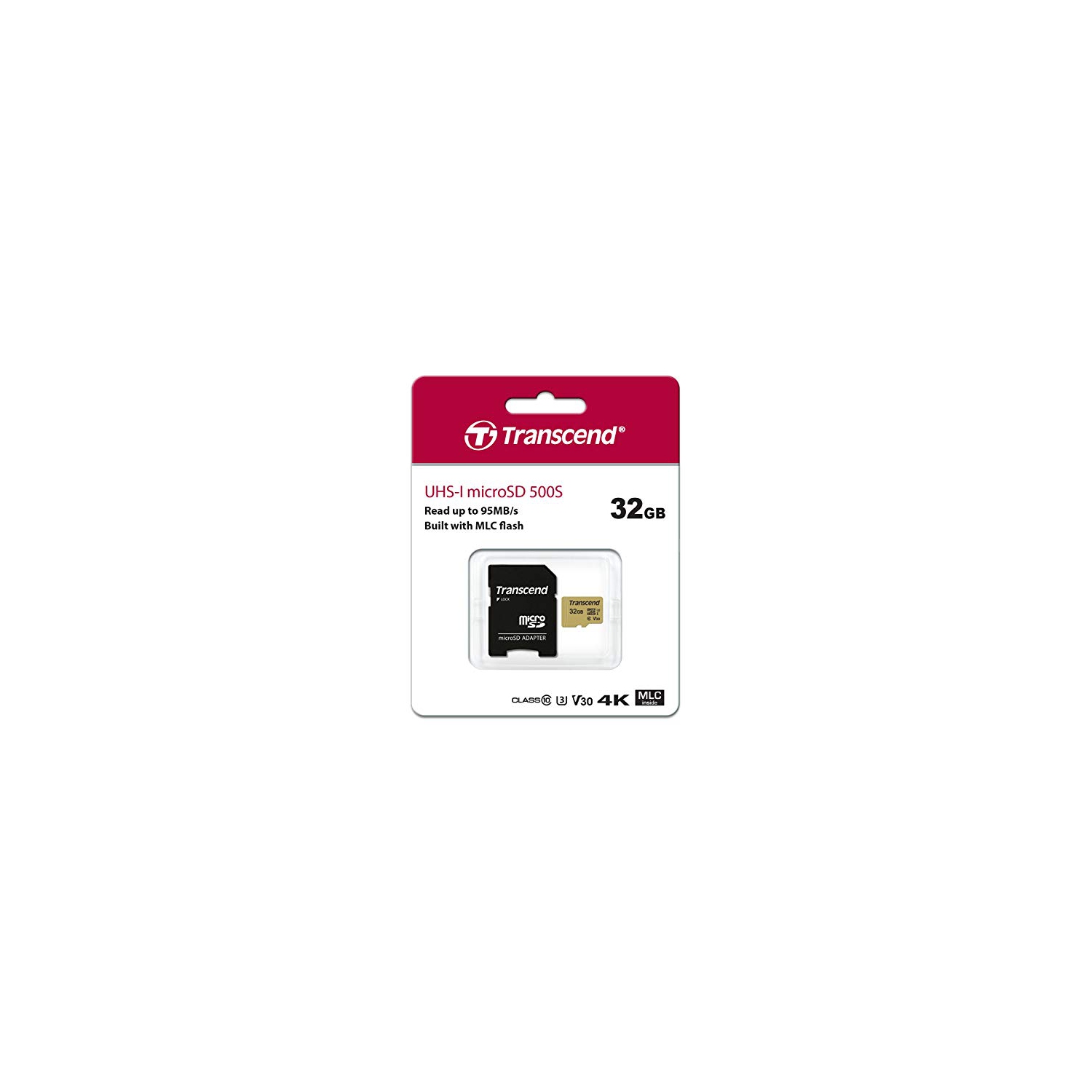 Transcend Information 32gb Uhs-i U3 Microsd With Adapter, Mlc