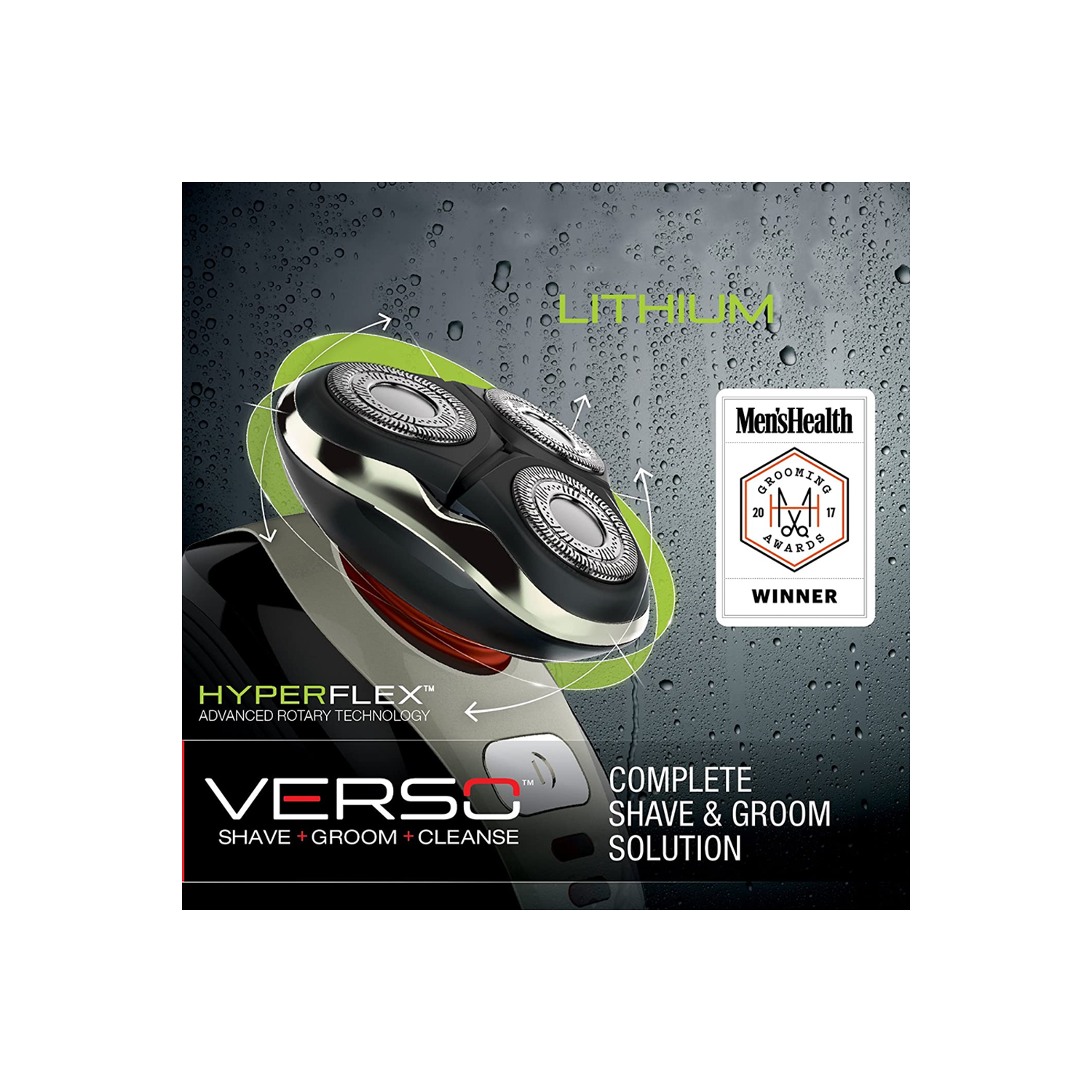 Remington XR1410 Verso Wet & Dry Men's Shaver & Trimmer Grooming Kit with Shaver-Aid Cleaning Brush