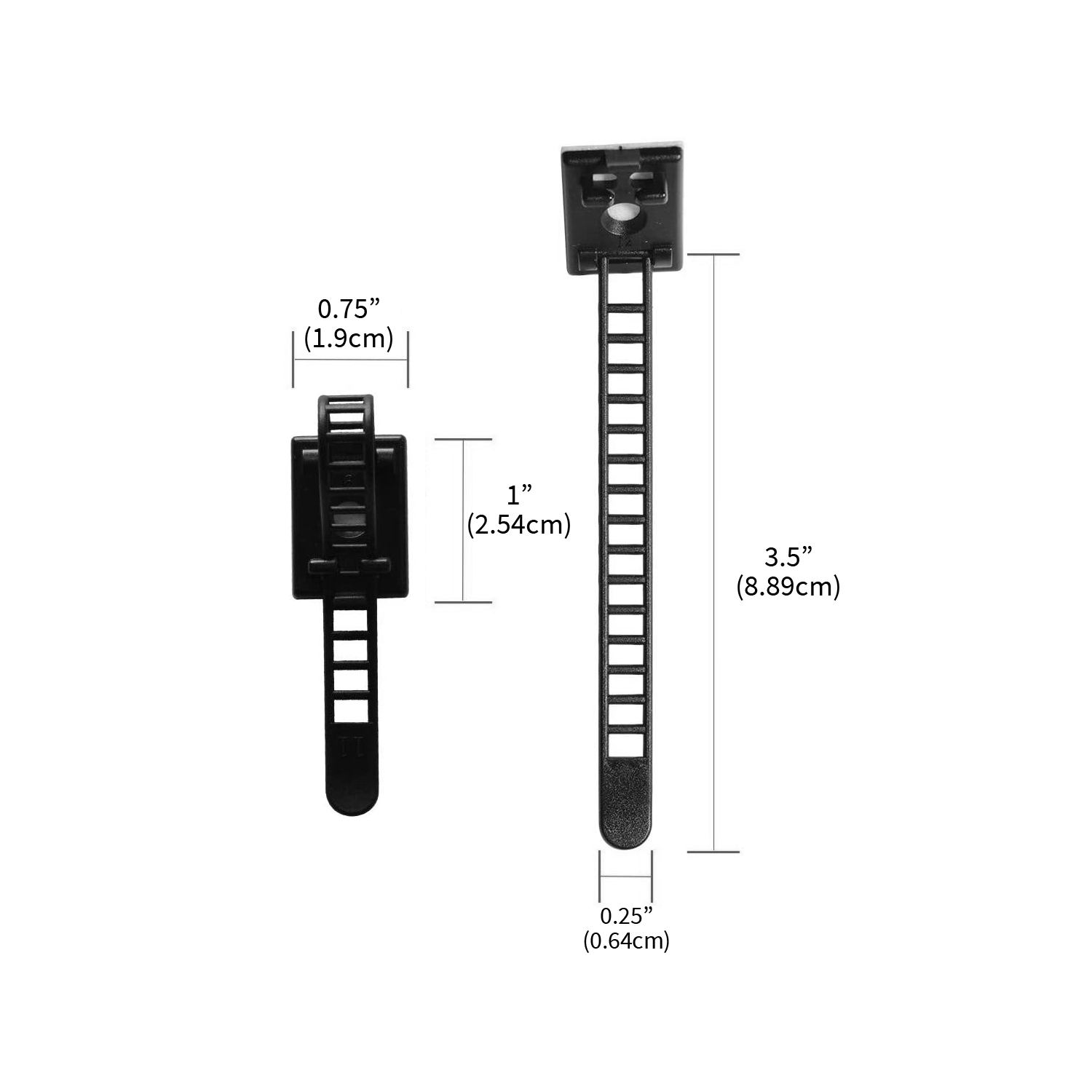 Attaches de gestion de câbles réutilisables et auto-adhésives d’AnthroDesk