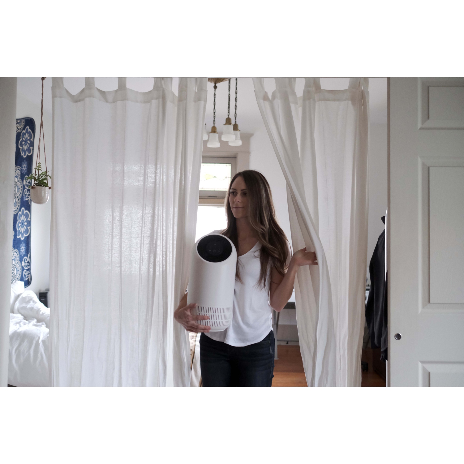 JS FLO 2.0 - 3-in-1 HEPA Air Purifier & Odour eliminator - Perfect for small to medium sized rooms up to 130sq/ft- Now with mobile APP support