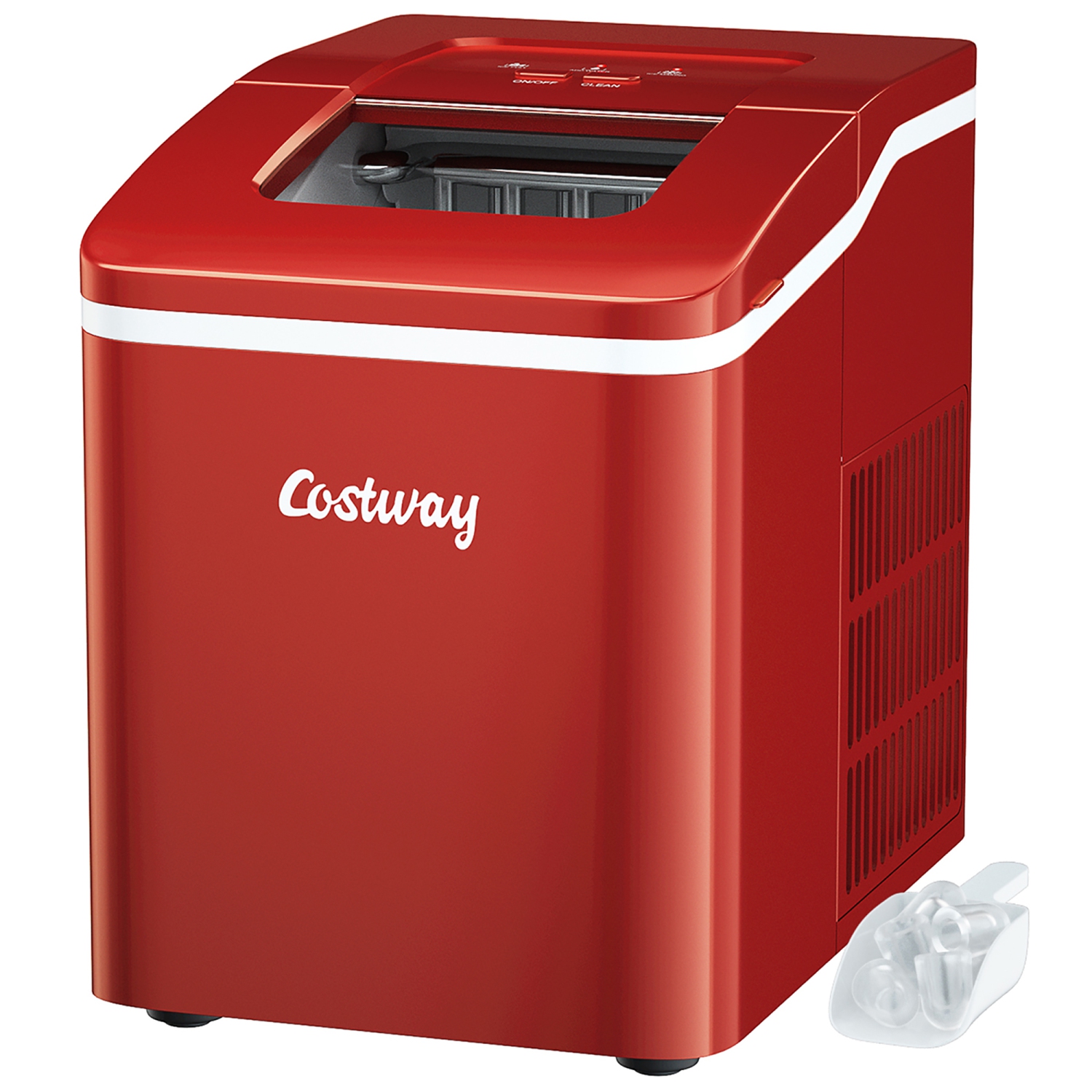 Costway Portable Ice Maker Machine Countertop 26Lbs/24H Self-cleaning w/ Scoop