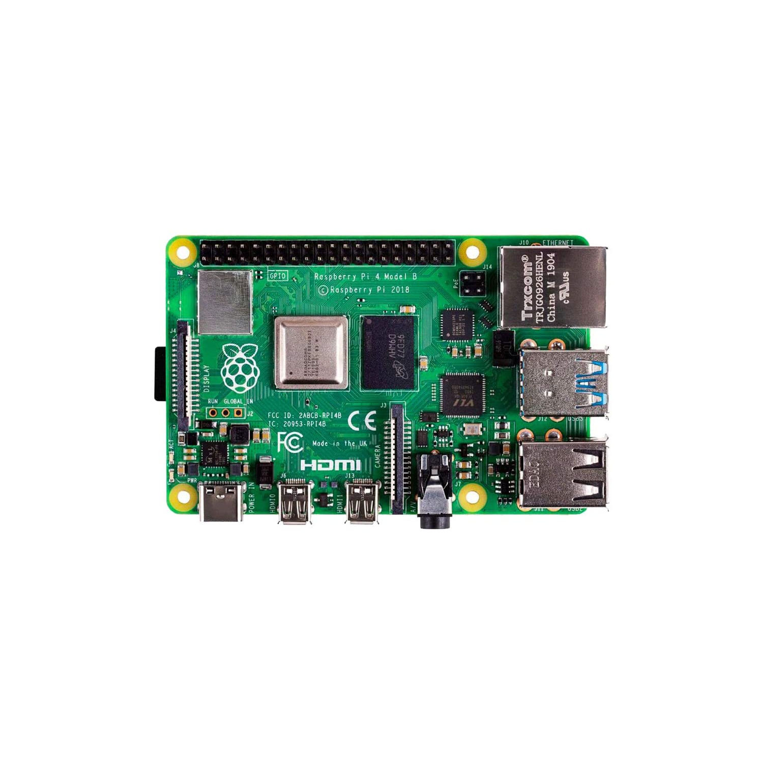 Raspberry Pi 4 Model B 2019 Quad Core 64 Bit WiFi Bluetooth