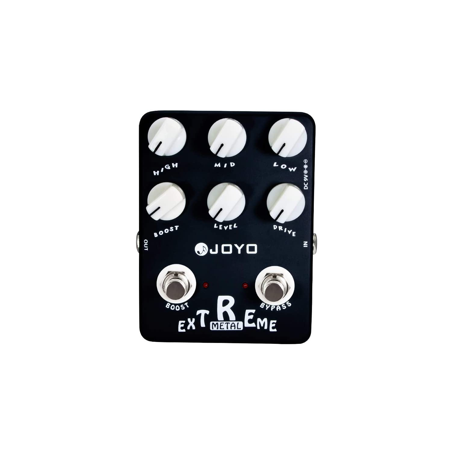 Pédale de distorsion métallique extrême de JOYO avec égaliseur à 3 bandes et boutons basse/moyenne/haute fréquence pour l’effet de guitare électrique