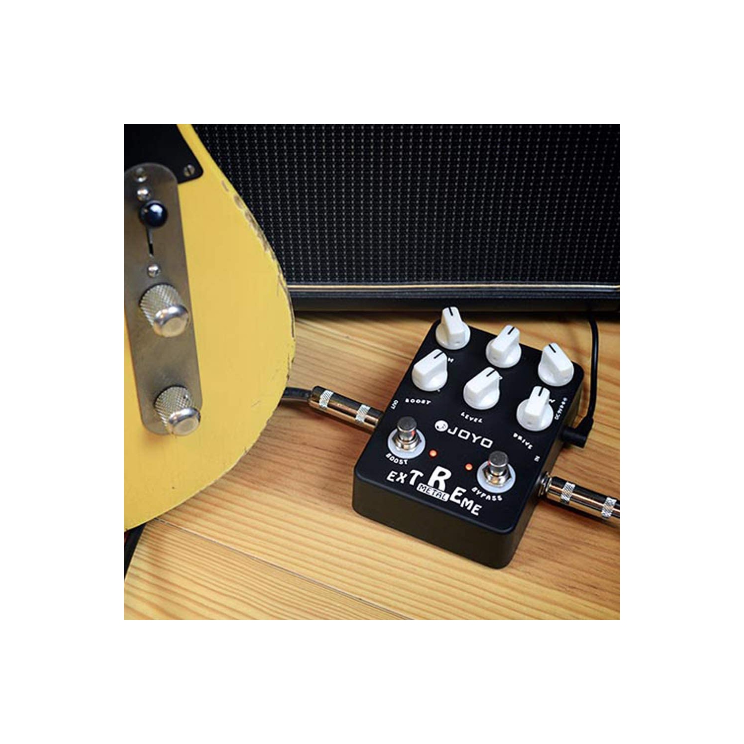 JOYO JF-17 Extreme Metal Guitar Bass Pedal, High-Gain Crunch with 3-Band EQ and Gain Boost