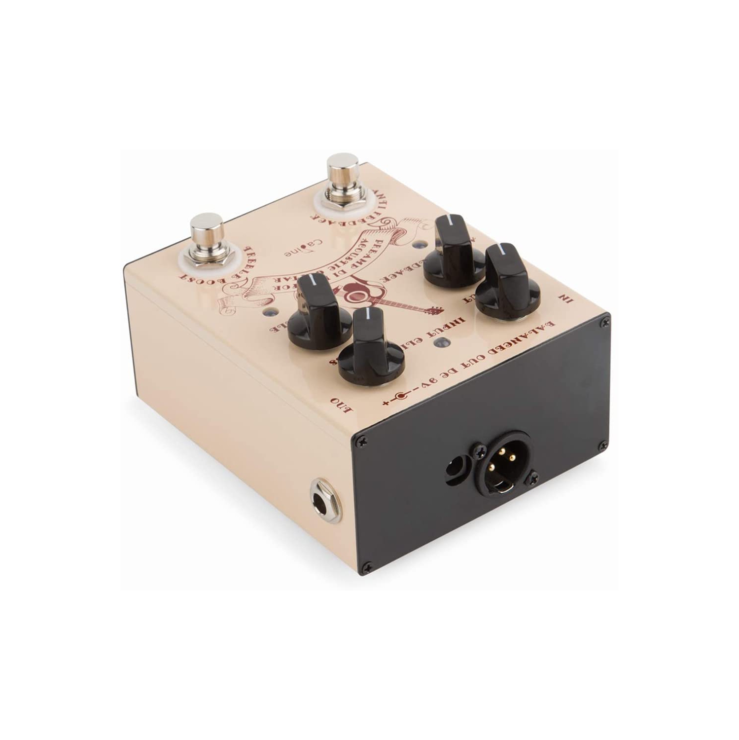 Dolamo Guitar Effects Pedals Caline Pre-amp DI Box for Electric Acoustic Guitar EQ Equalizer True Bypass Brown CP-40