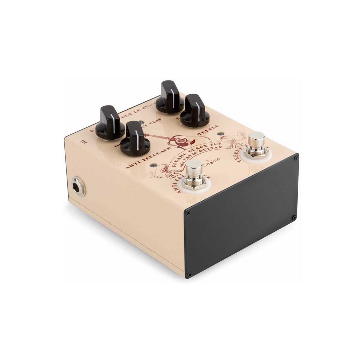 Dolamo Guitar Effects Pedals Caline Pre-amp DI Box for Electric Acoustic Guitar EQ Equalizer True Bypass Brown CP-40
