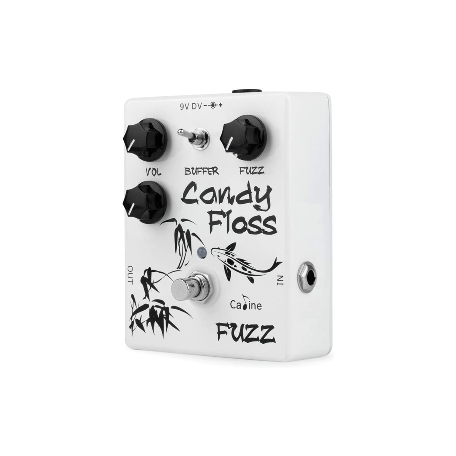 Pédale de guitare Caline Fuzz Pédalez Candy Floss effets de guitare métal True Bypass blanc CP-42 de Dolamo