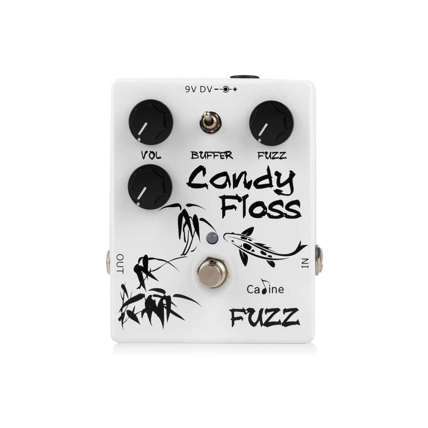 Pédale de guitare Caline Fuzz Pédalez Candy Floss effets de guitare métal True Bypass blanc CP-42 de Dolamo