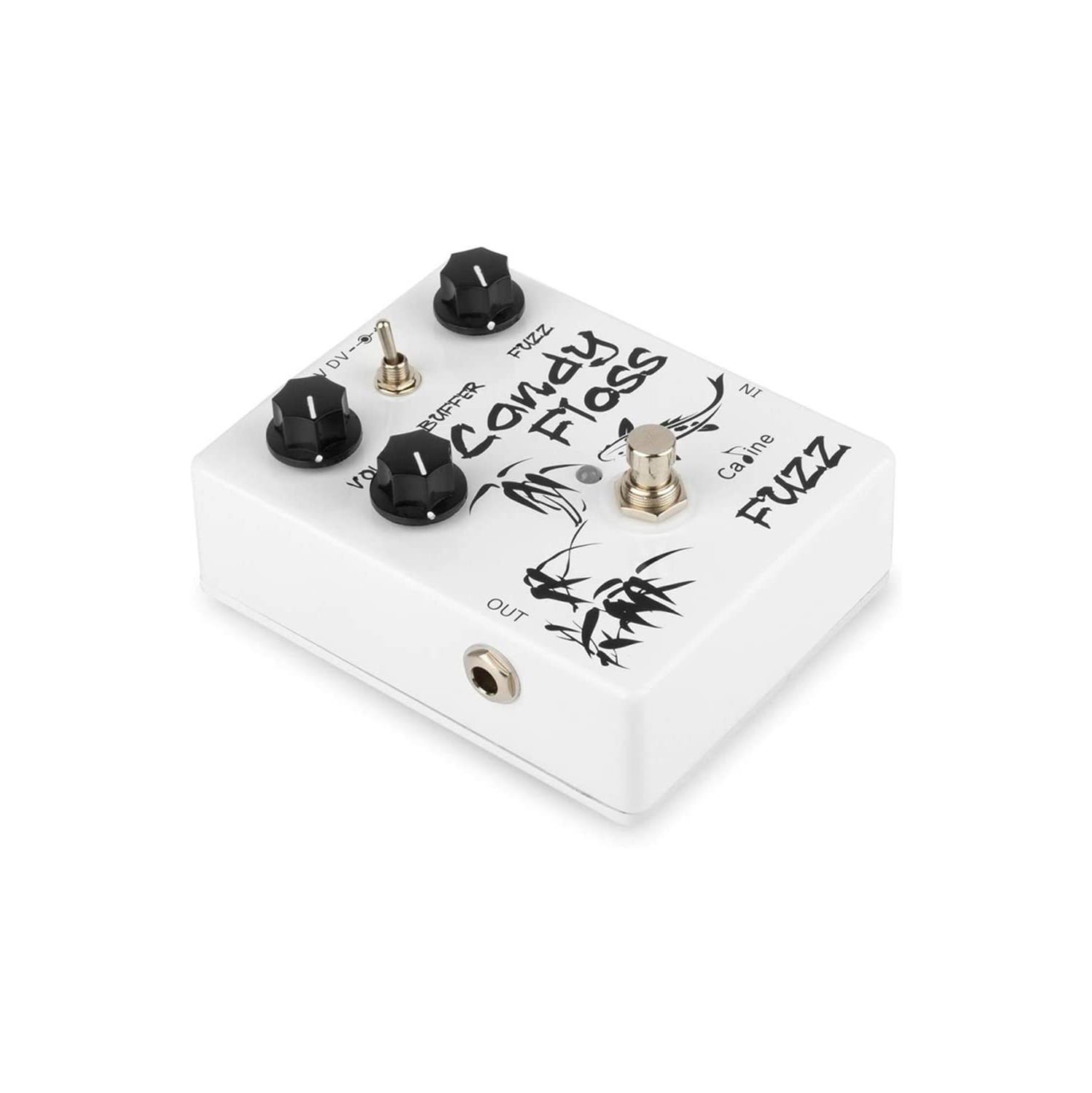 Pédale de guitare Caline Fuzz Pédalez Candy Floss effets de guitare métal True Bypass blanc CP-42 de Dolamo