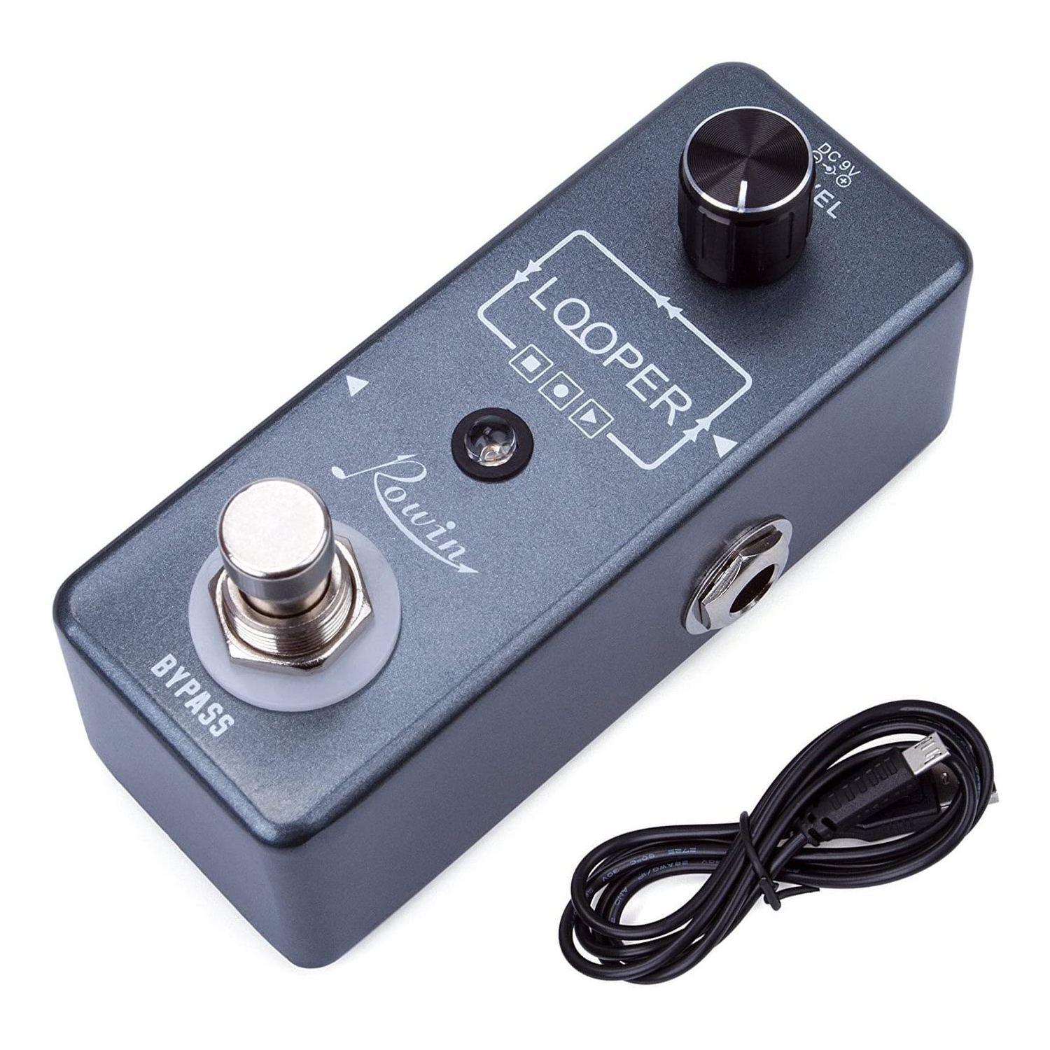 Rowin Guitar Looper Effects Pedal Unlimited Overdubs 10 Minutes of Looping with USB Cable