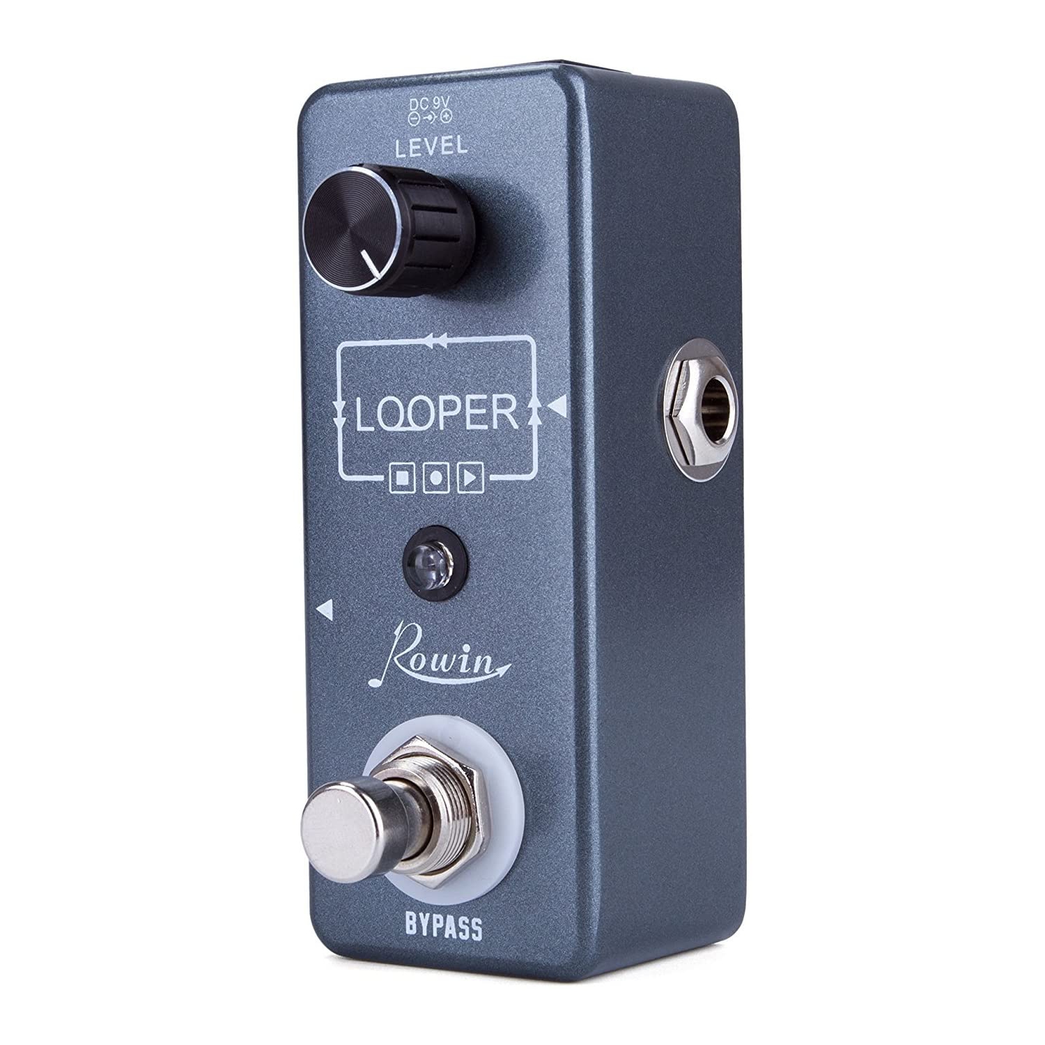 Rowin Guitar Looper Effects Pedal Unlimited Overdubs 10 Minutes of Looping with USB Cable