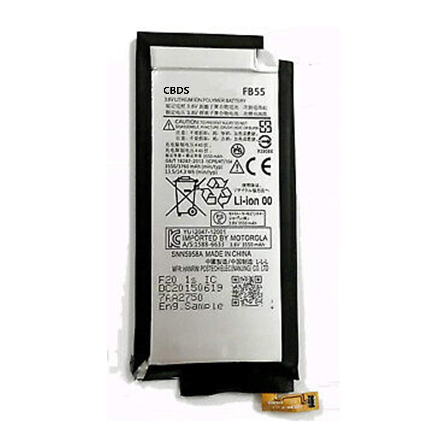 (CBDS) 3550mAh, 13.5 Wh Replacement Battery - Compatible with Motorola Droid Turbo 2 Moto X Force XT1580 XT1581 XT1585