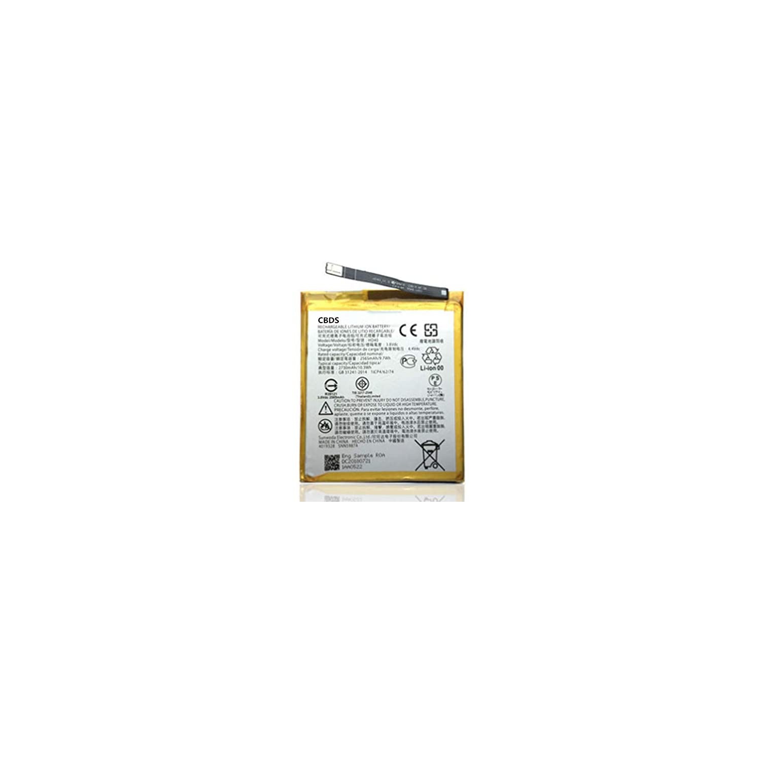 (CBDS) 2565mAh, 9.7 Wh Replacement Battery - Compatible with Motorola Z2 Force XT1789 XT1789-01 XT1789-03 XT1789-04