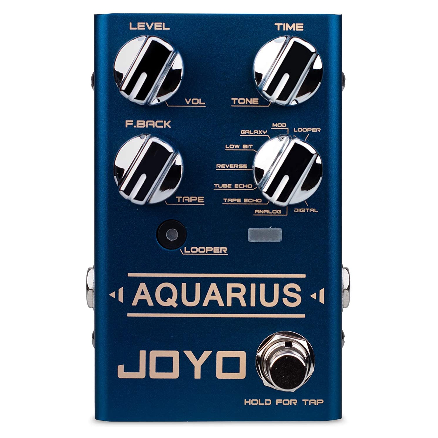 JOYO R-07 AQUARIUS Delay + LOOPER Multi Guitar Effect Pedal, Multieffects Pedal, with 8 Digital Delay Effects