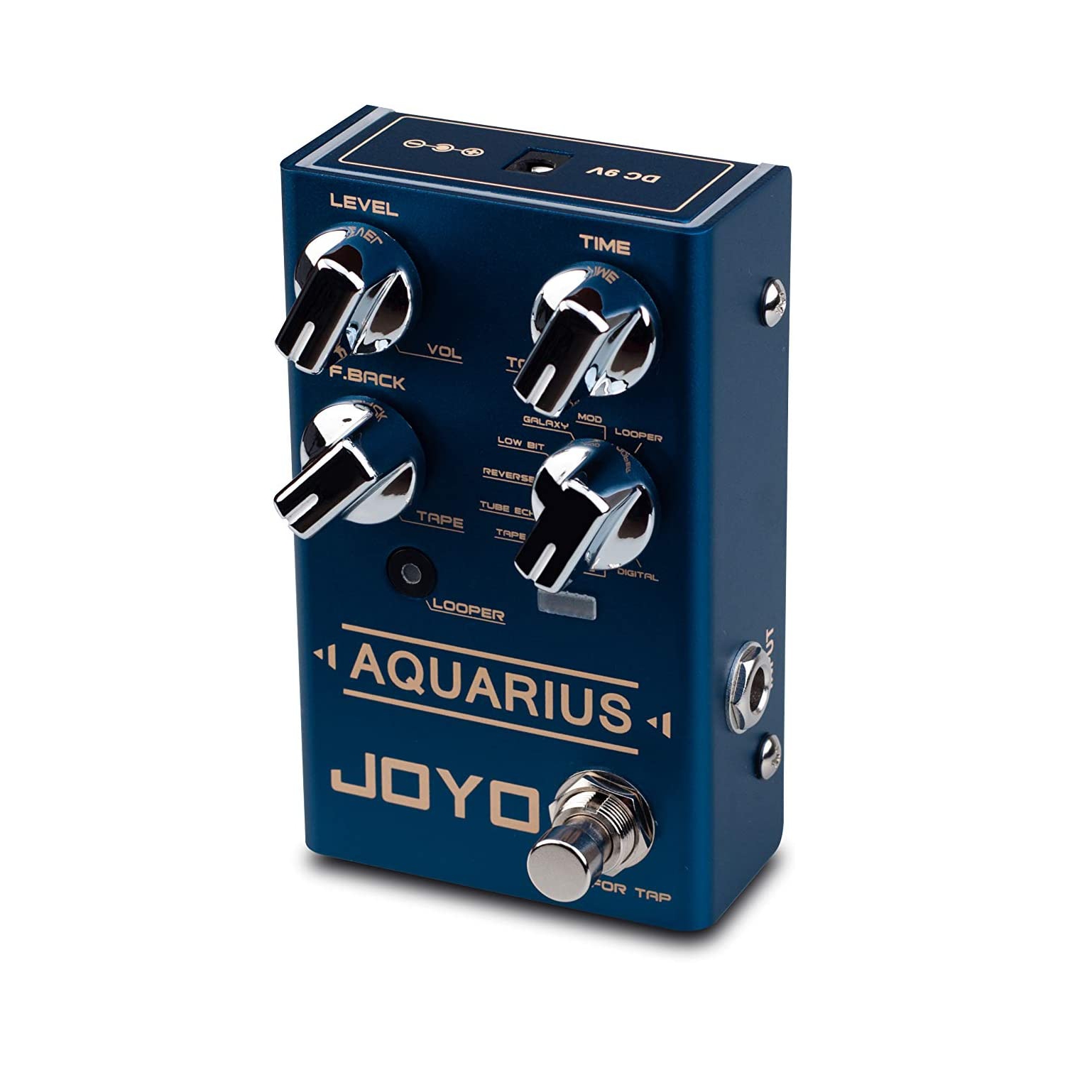 JOYO R-07 AQUARIUS Delay + LOOPER Multi Guitar Effect Pedal, Multieffects Pedal, with 8 Digital Delay Effects