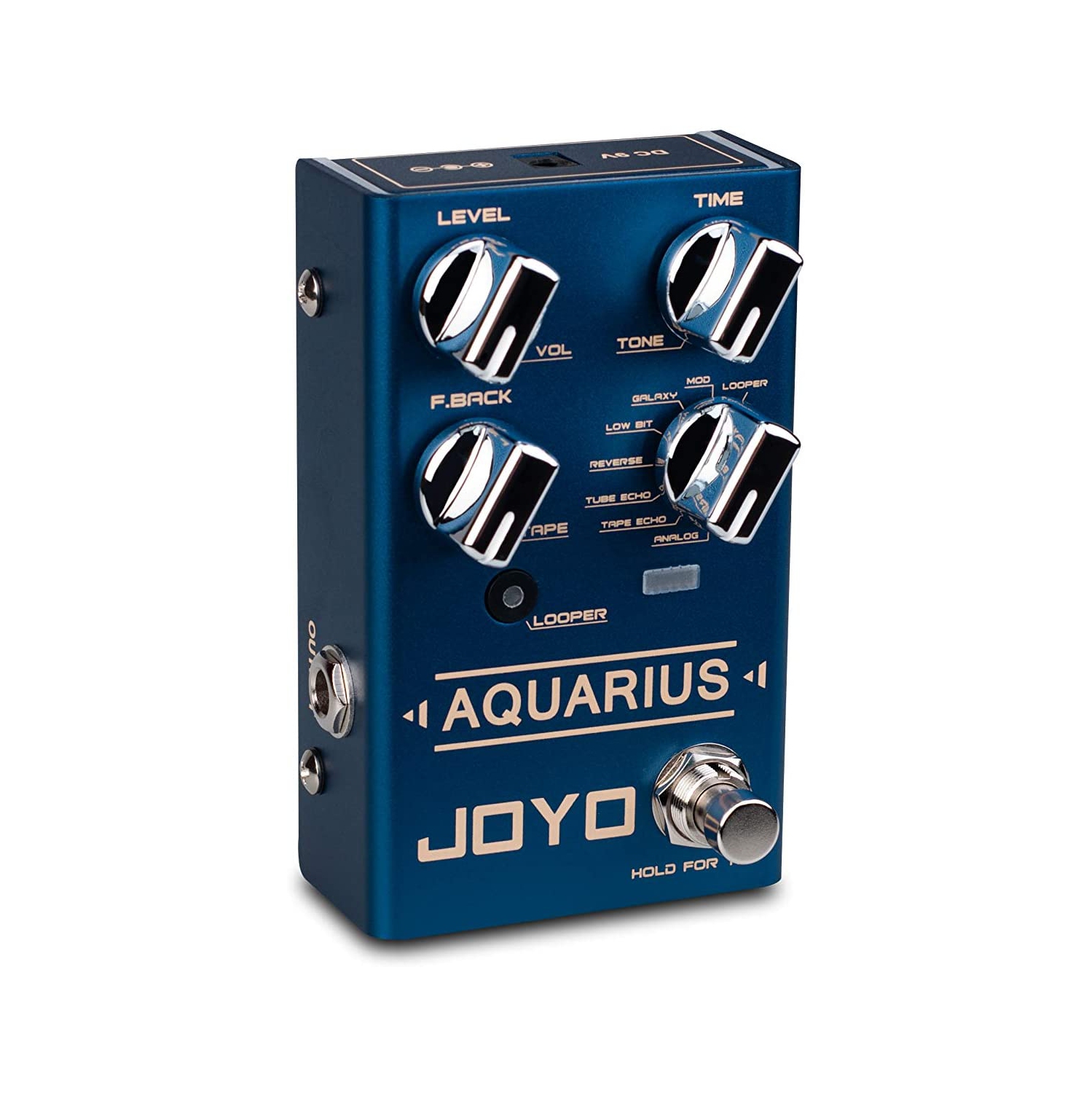 JOYO R-07 AQUARIUS Delay + LOOPER Multi Guitar Effect Pedal, Multieffects Pedal, with 8 Digital Delay Effects