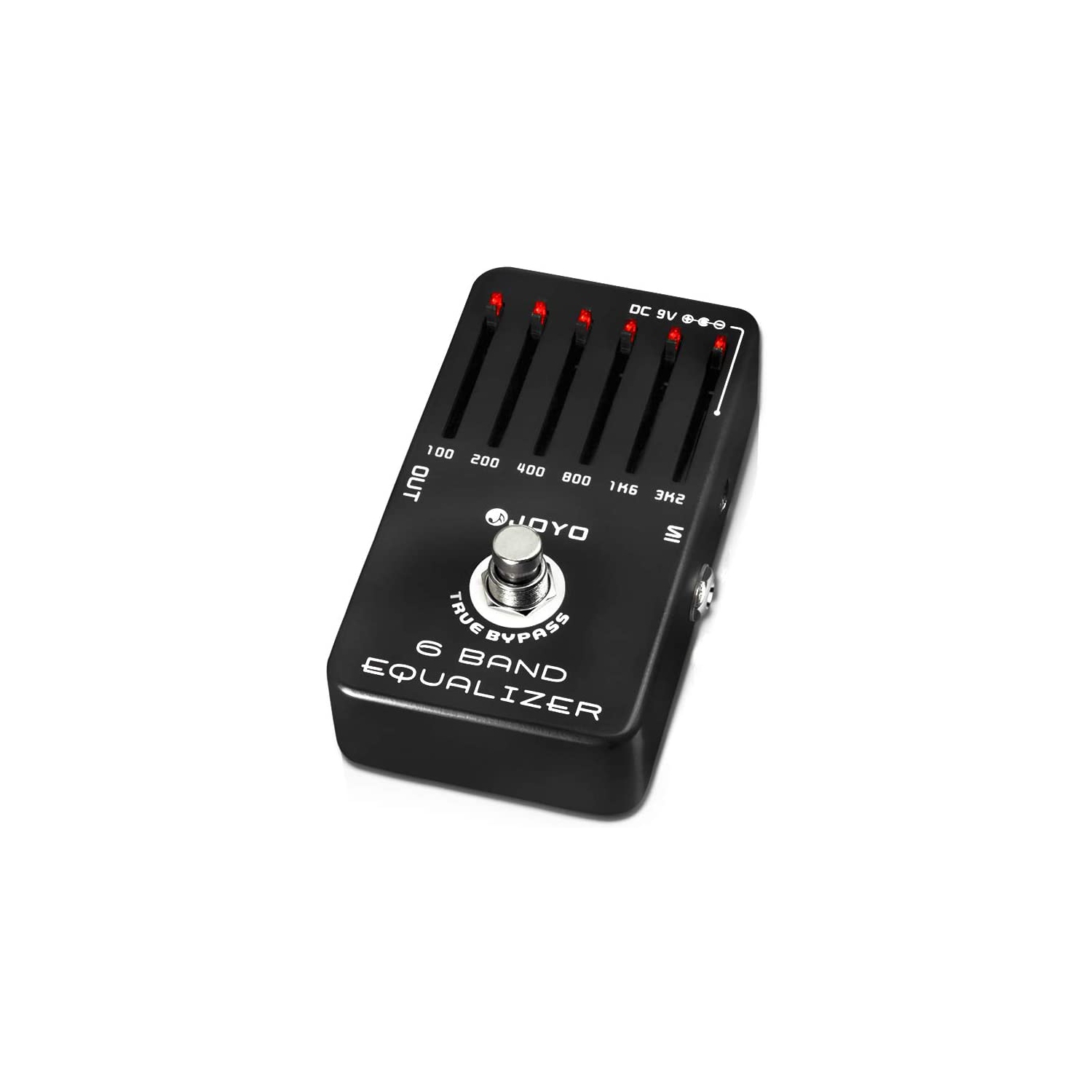 Pédale d'égaliseur JOYO 6 bandes pour guitare électrique (100Hz 200Hz 400Hz 800Hz 1,6kHz 3,2kHz) fournit ±18dB pour chaque bande