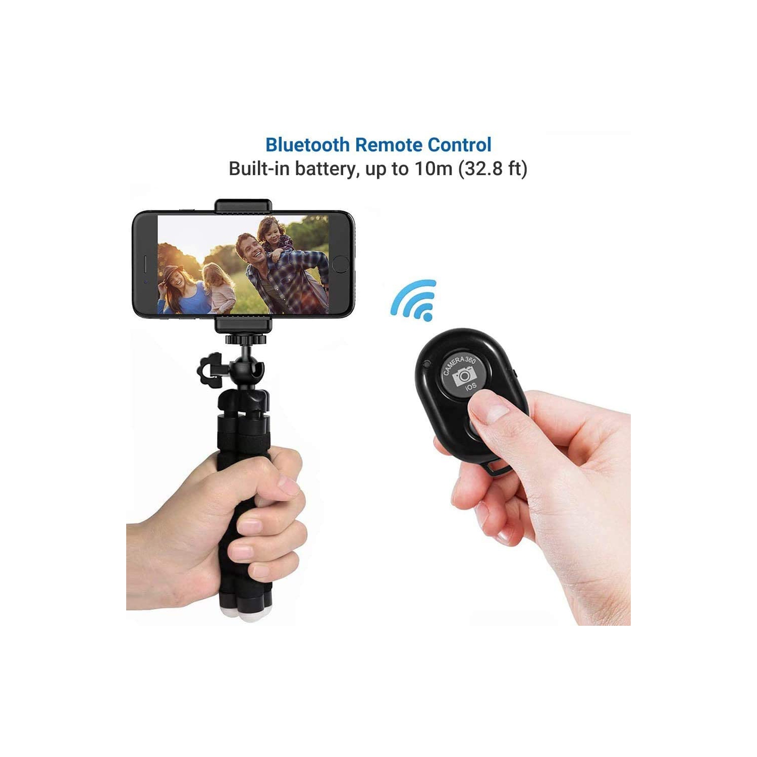 Home-Neat Premium Phone Tripod, Flexible Tripod with Wireless Remote Shutter, Compatible with iPhone/Android Samsung,