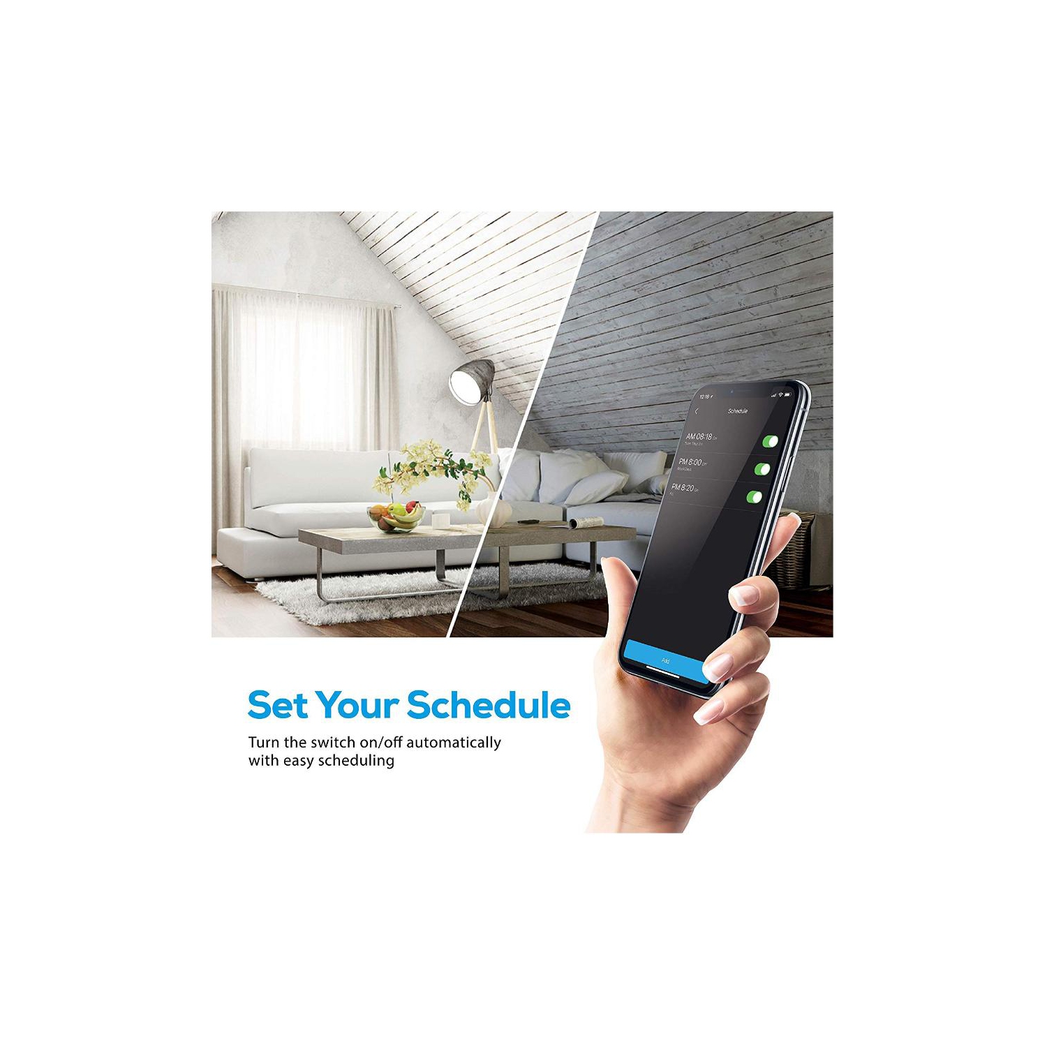 Gradateur intelligent Wi-Fi TAP + DIM de Geeni - blanc