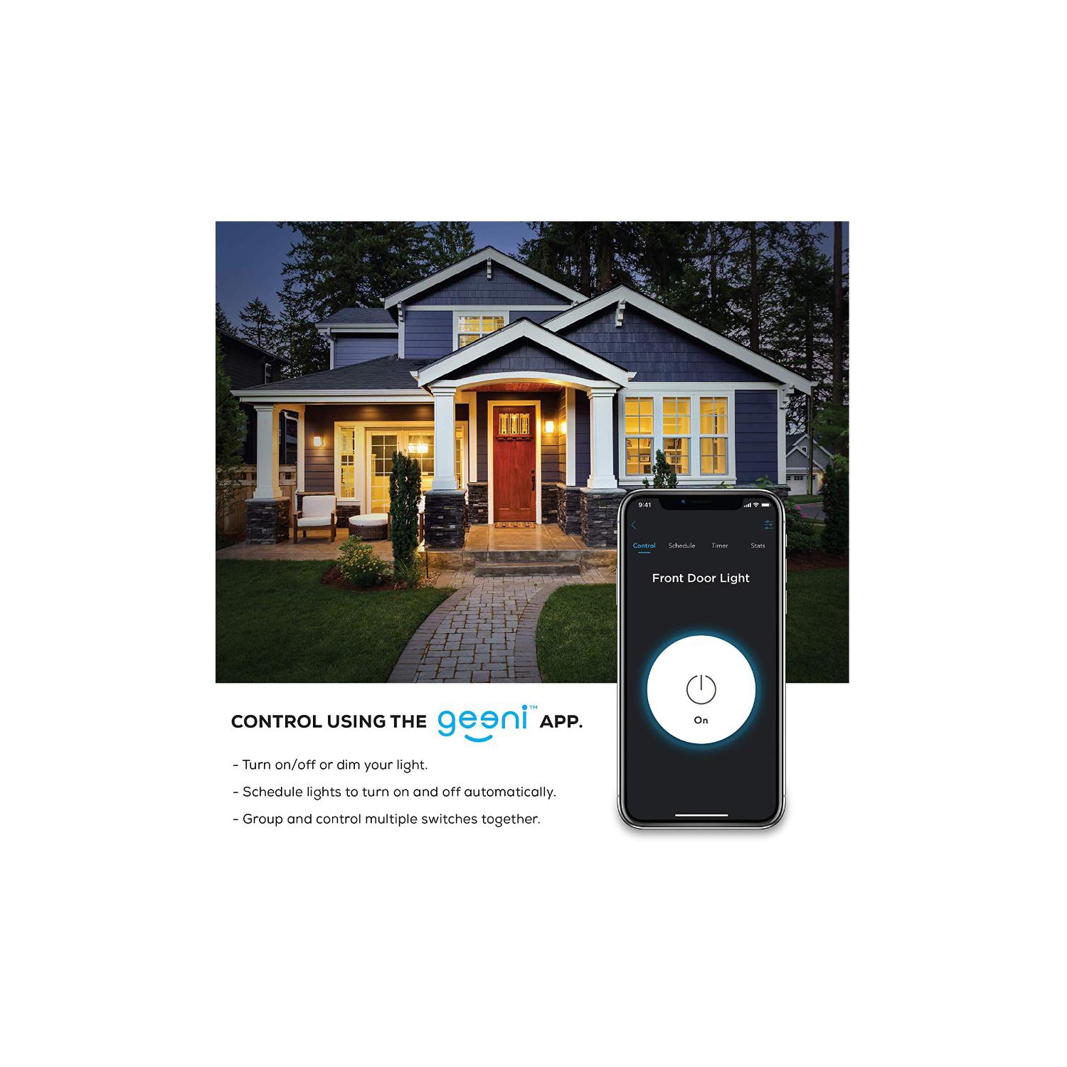 Gradateur intelligent Wi-Fi TAP + DIM de Geeni - blanc