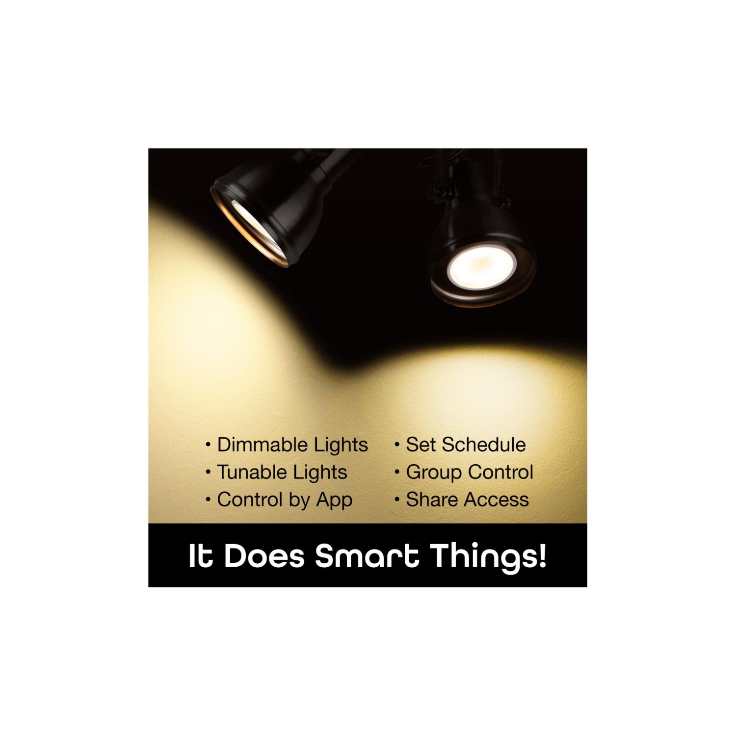 Ampoule intelligente Wi-Fi à intensité réglable LUX GU10 35&nbsp;W de Geeni - Paquet de 2 - Blanc