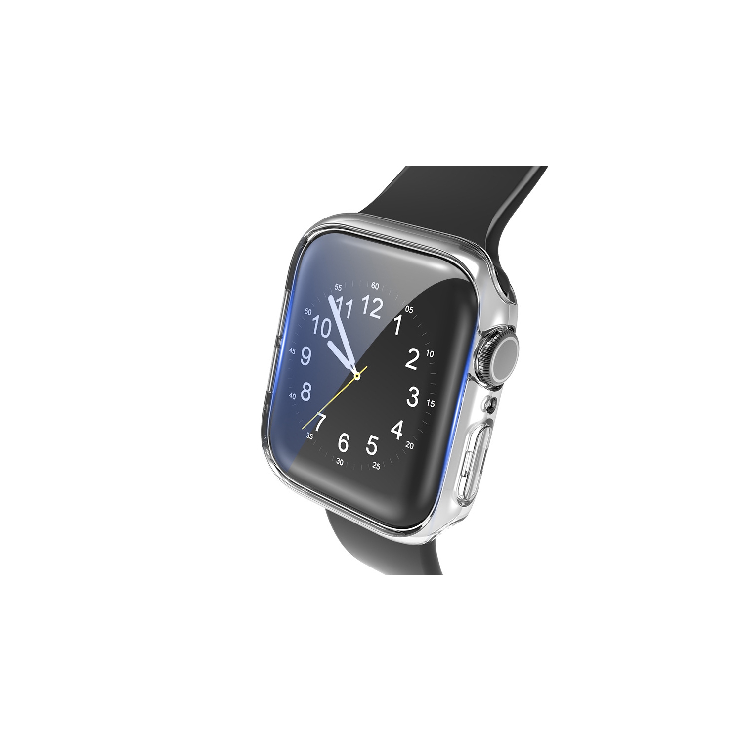 Étui pour Apple Watch transparent 44 mm, étui souple TPU haute transparence, protection antichoc, série 6 5 4/se