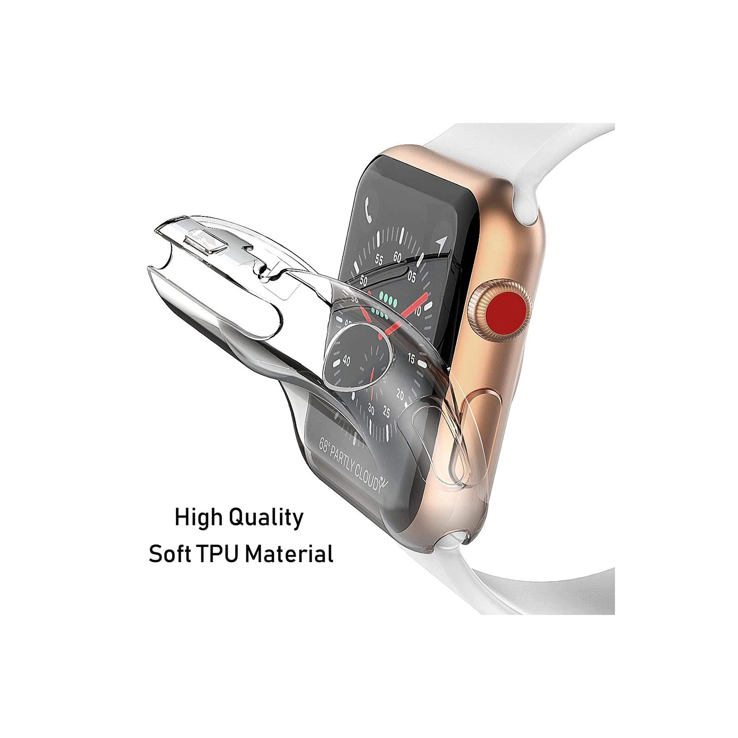 Protecteur d'écran tactile antichoc ONE de Navor pour Apple Watch des séries 6/5/4/SE 40&nbsp;mm souple et transparent