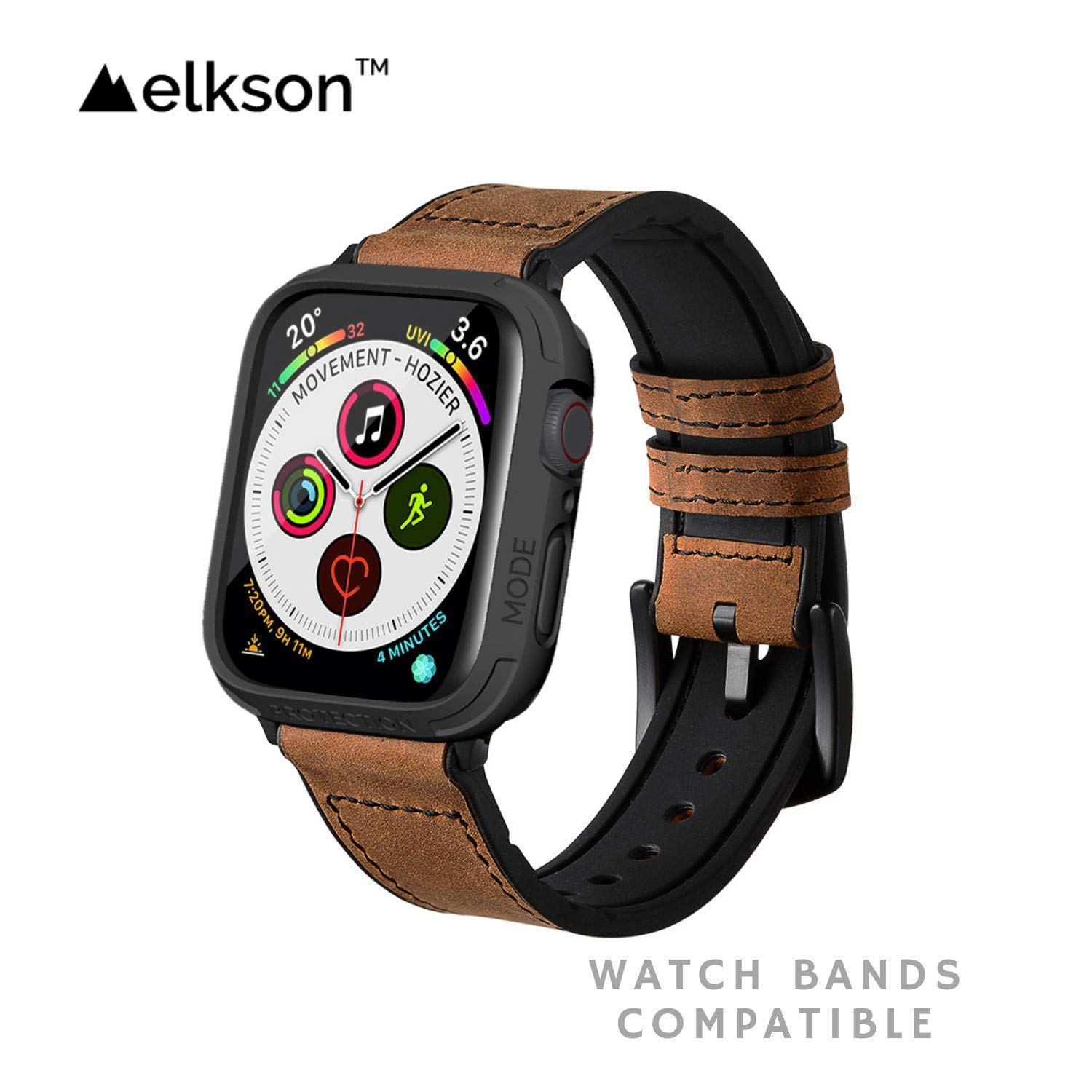 Compatible avec Elkson et étui pour Apple Watch de 44 mm série 6 se 5 4 iwatch Quattro Series Protection